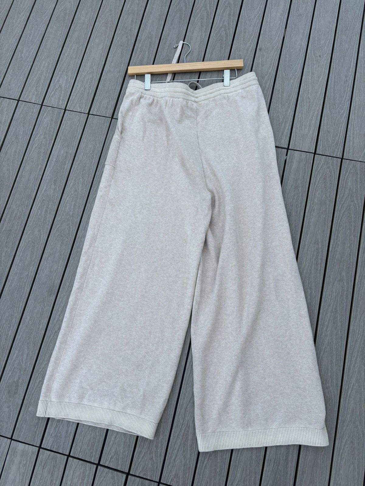 ATM Anthony Thomas Melillo ATM Cashmere Wide Leg Knit Pants XL Soft Fawn NWT Size 32" / US 10 / IT 46 - 6 Thumbnail
