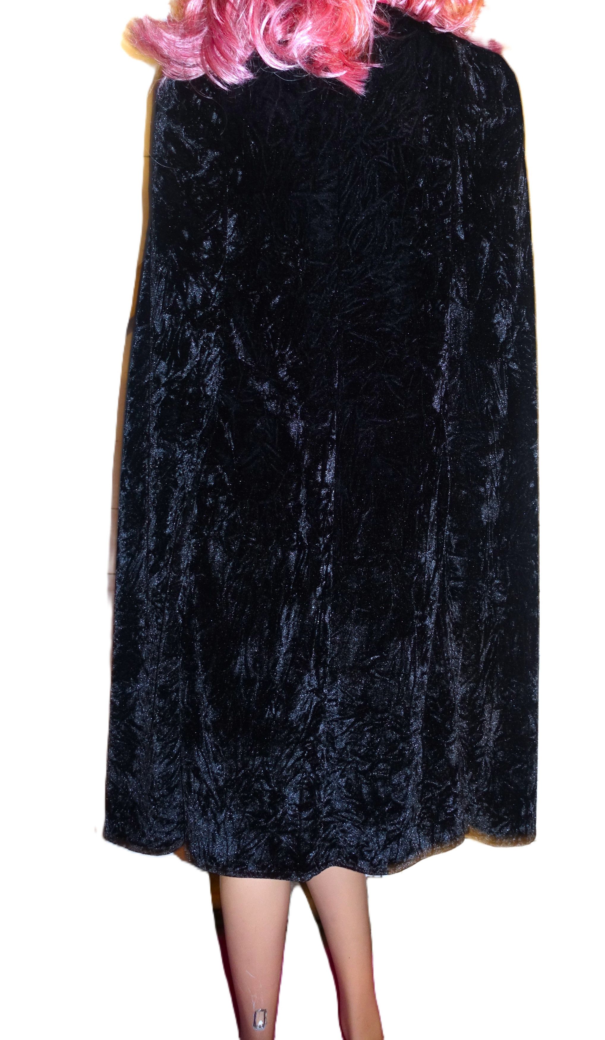 Nasty Gal Nasty Gal Black Velvet Cape XS Size XS / US 0-2 / IT 36-38 - 5 Thumbnail
