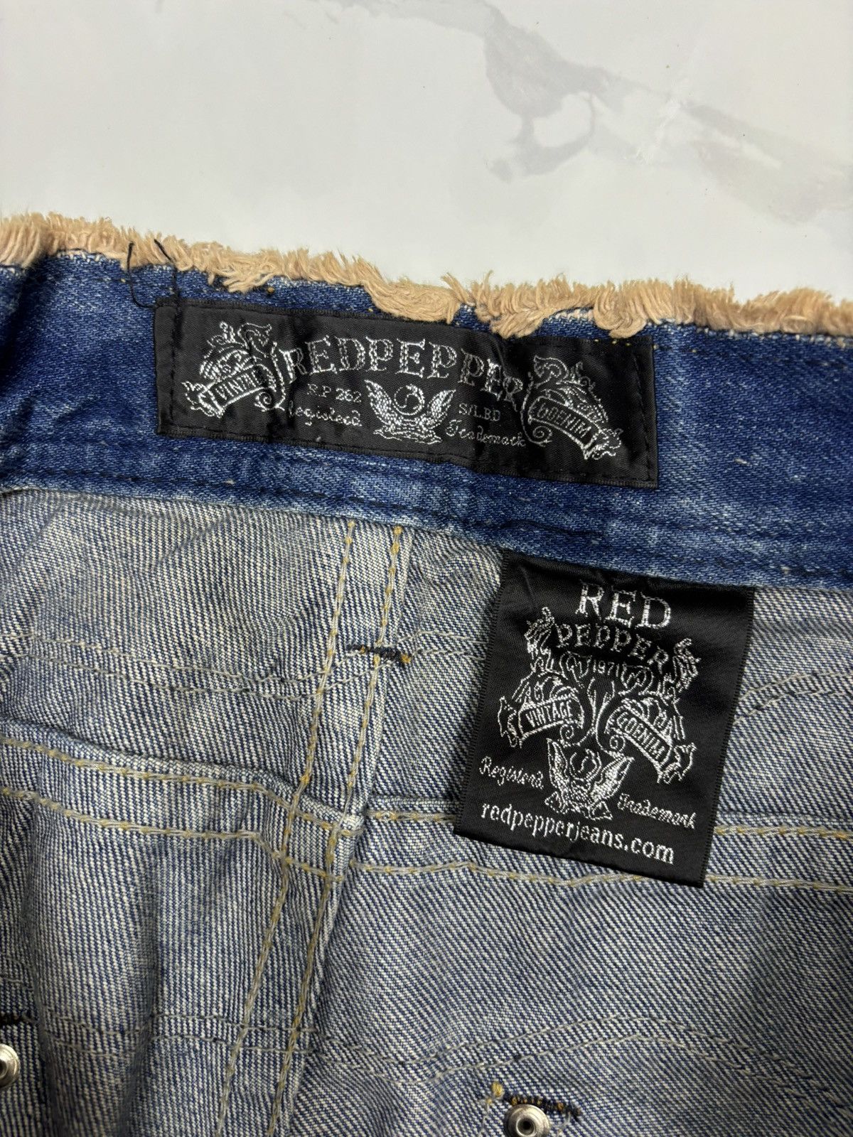 If Six Was Nine 🔥RED PEPPER Rusty Mud Wash Flared Jean Distressed Denim Size US 32 / EU 48 - 12 Thumbnail