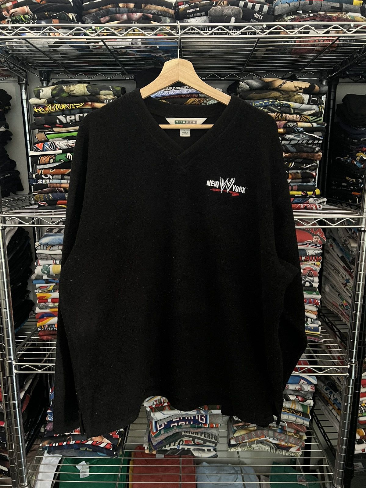 WWF 90s WWF New York Wrestling Sweater Size US L / EU 52-54 / 3 - 1 Thumbnail