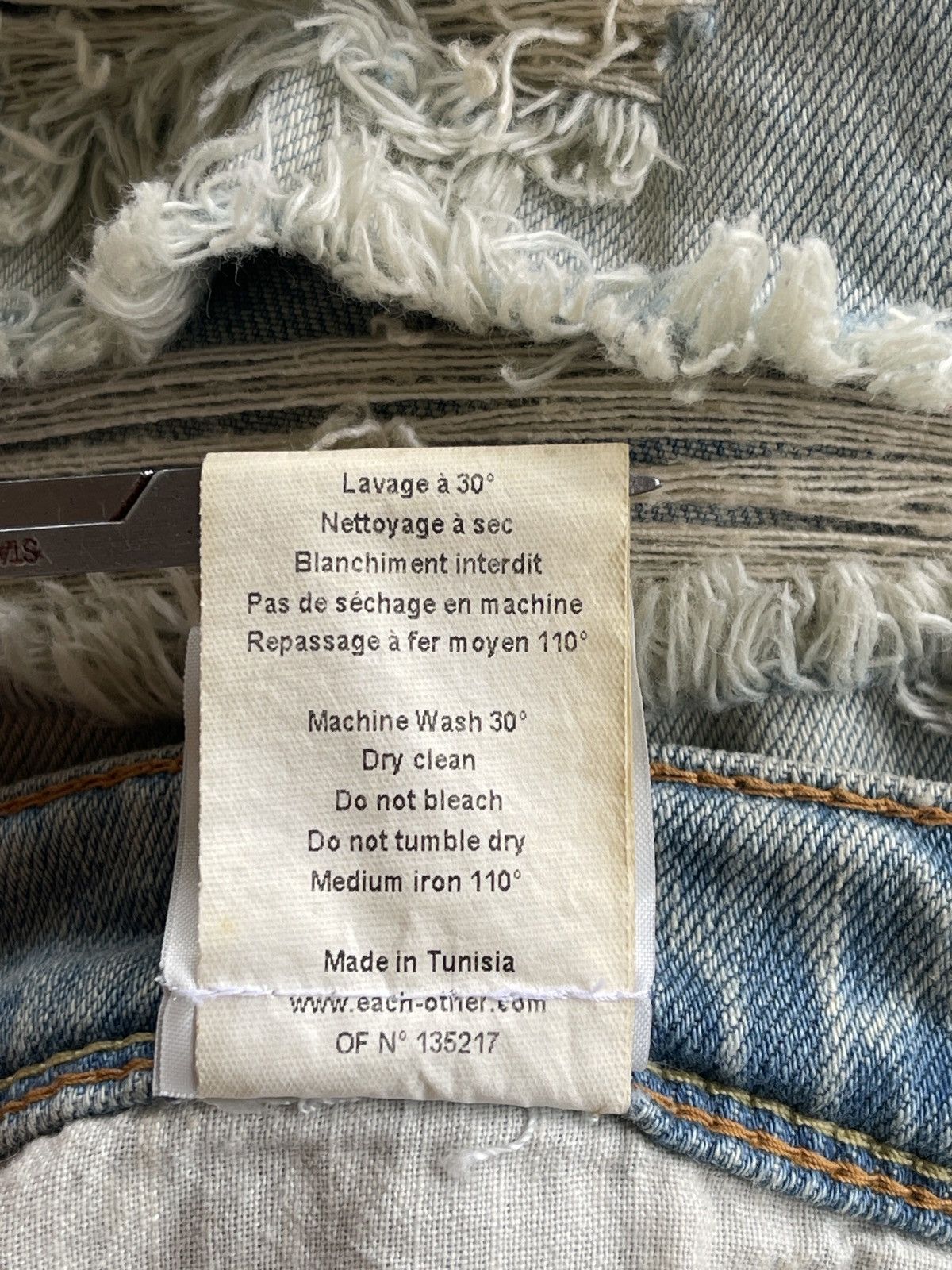 EACH x OTHER Each X Other Paris Boyfriend Distressed Jeans Size 31" - 13 Thumbnail