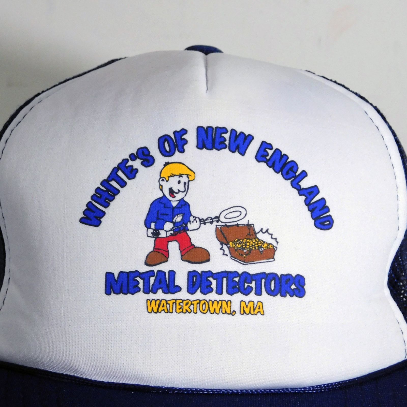 Yupong White's New England Metal Detectors Trucker Hat Watertown MA Size ONE SIZE - 2 Thumbnail