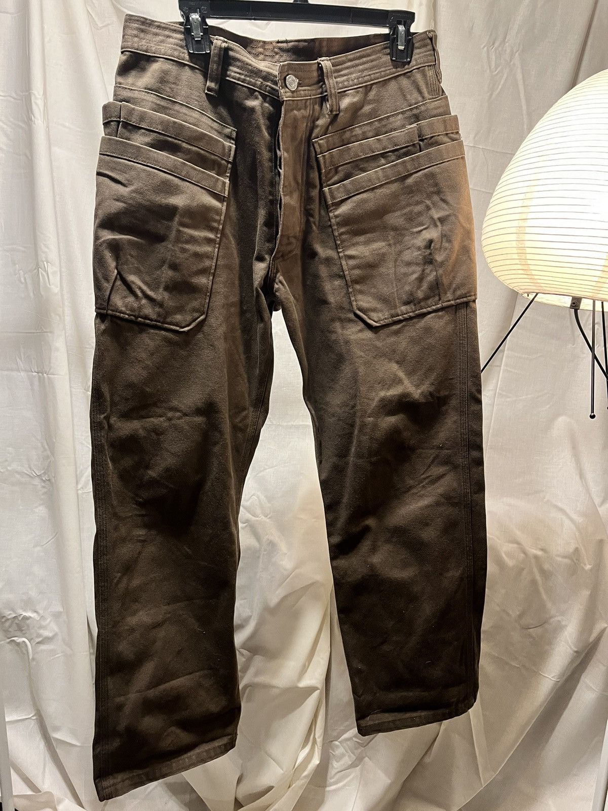 image of Sassafras Japan Canvas Pants in Cafe Brown, Men's (Size 32)