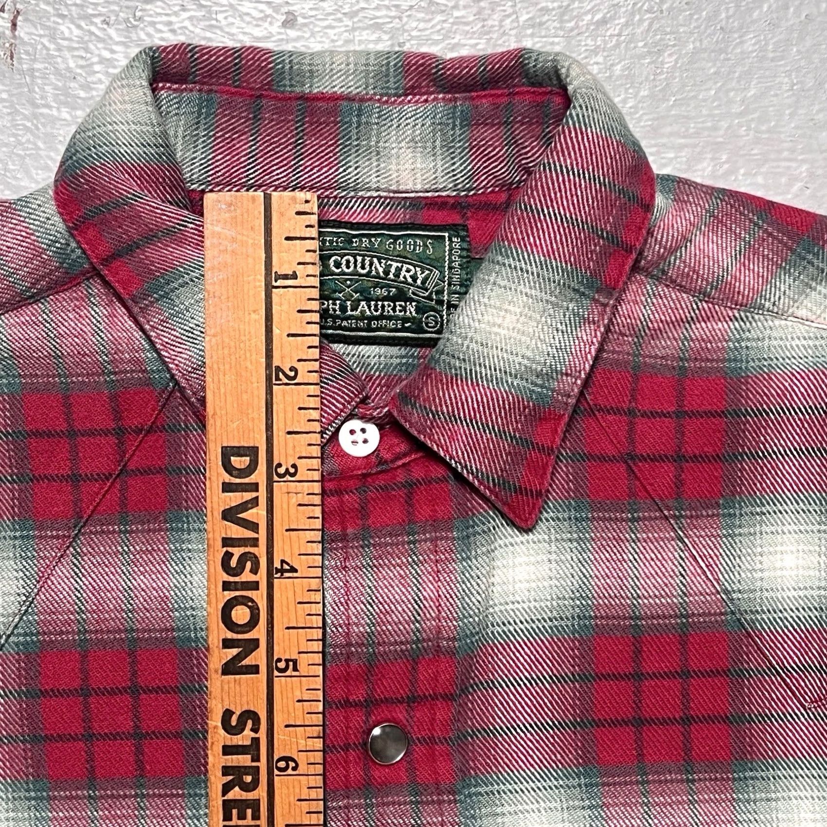 Vintage Vintage Polo Country Ralph Lauren Western Snap Button Plaid Shirt S Size US S / EU 44-46 / 1 - 2 Thumbnail