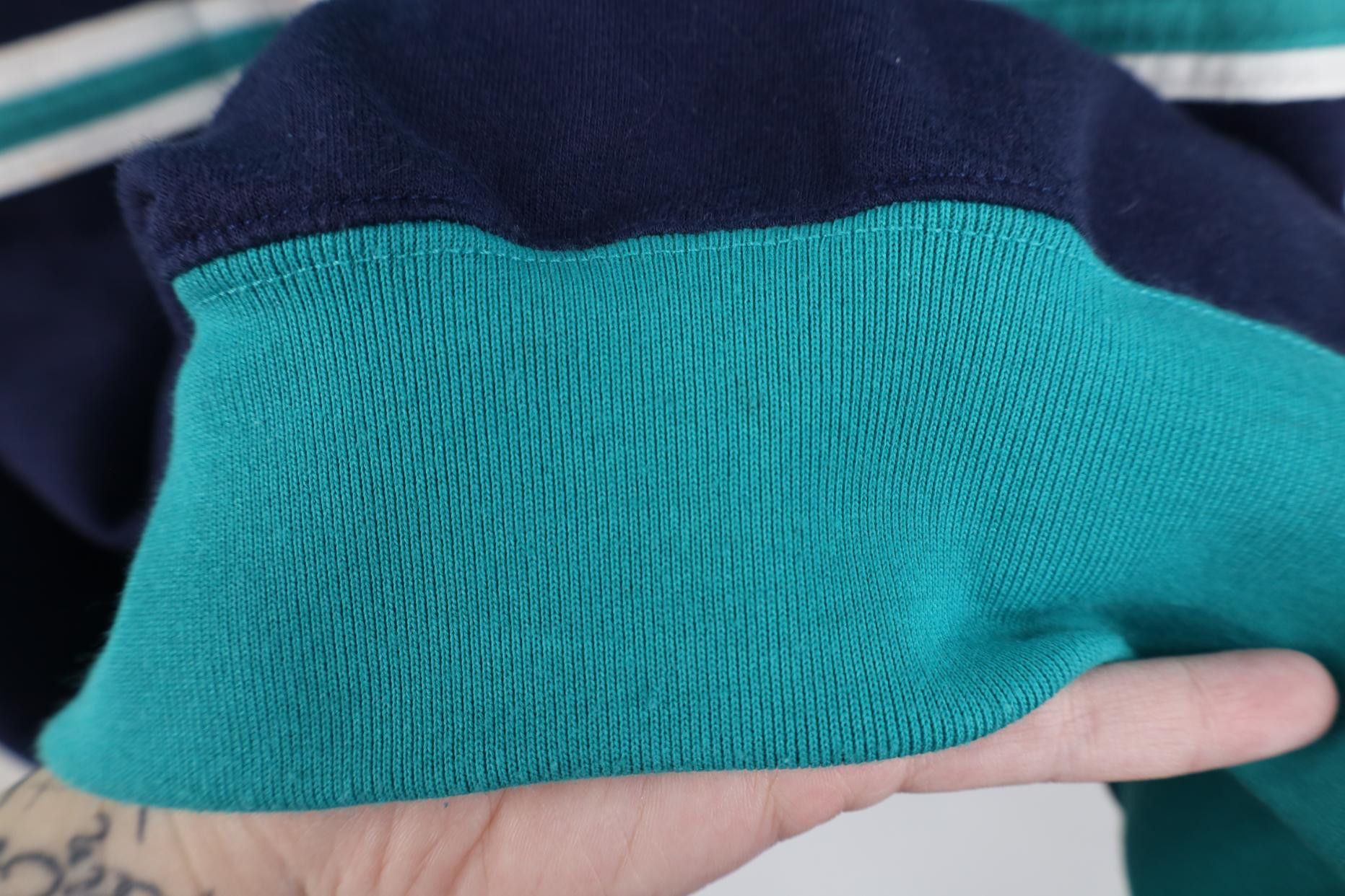Vintage Vintage 90s Streetwear Block Pullover Polo Shirt Teal Blue Size US XL / EU 56 / 4 - 6 Thumbnail