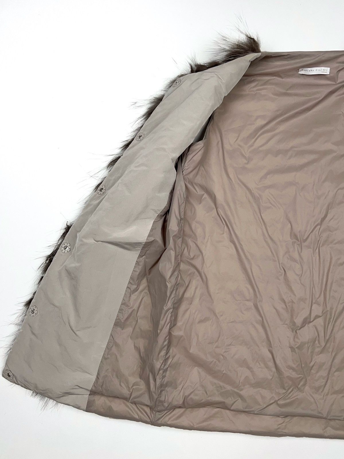 Fabiana Filippi Fabiana Filippi Fox Fur Goose Down Vest Beige Light Grey Size M / US 6-8 / IT 42-44 - 16 Thumbnail