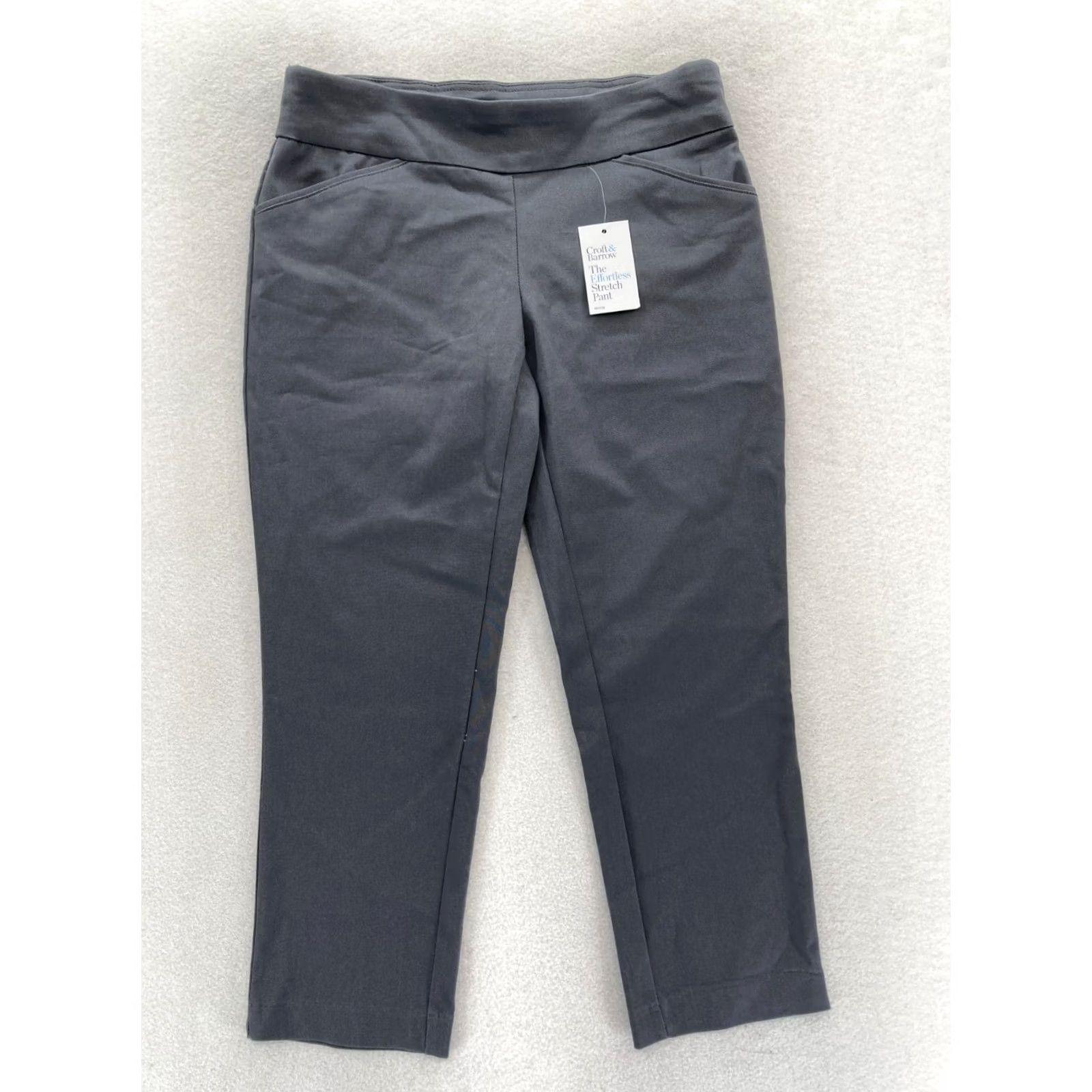 Croft & Barrow Croft & Barrow The Effortless Stretch Pant Women's 6P Gray Pull On NWT Chino Stretch Pants Size 28" / US 6 / IT 42 - 2 Thumbnail