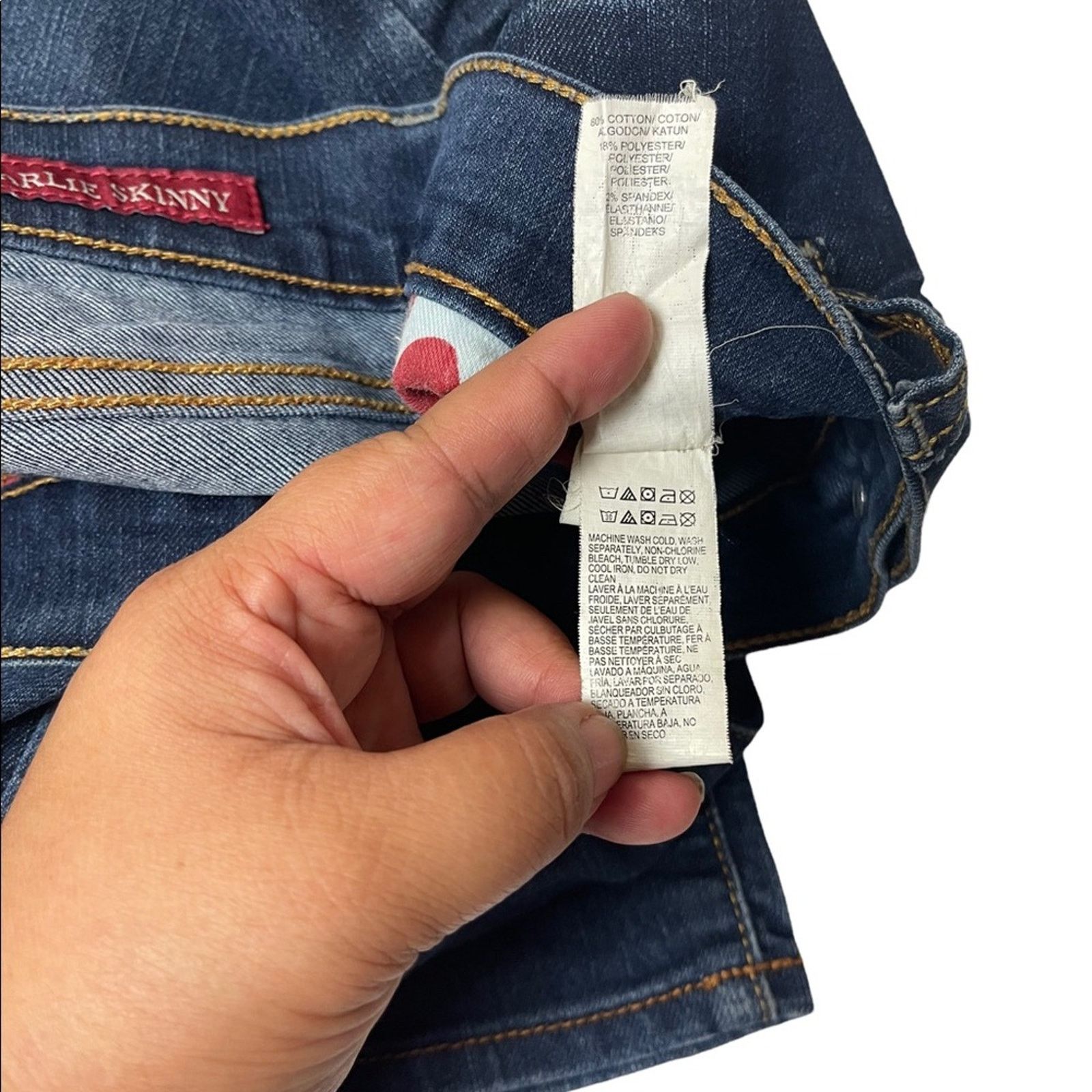 Lucky Brand Lucky Brand Charlie Skinny Distressed Medium Wash Denim Jean Size 26" / US 2 / IT 38 - 6 Thumbnail