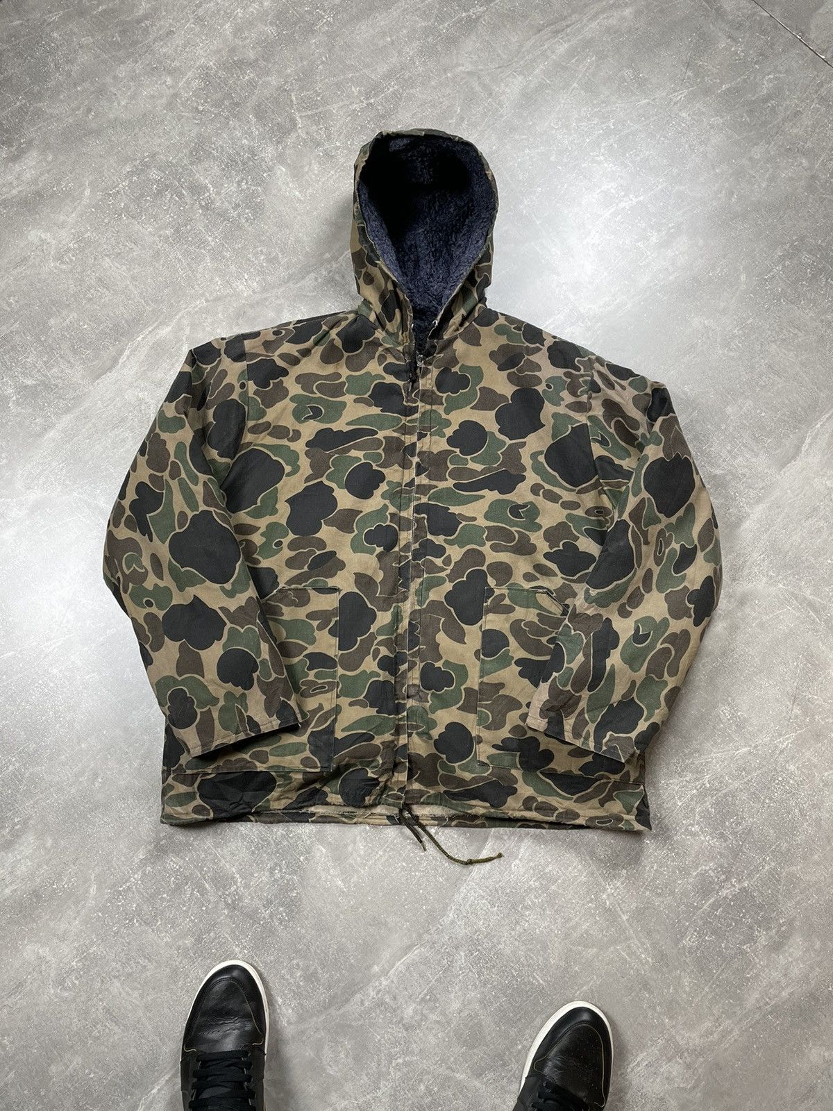 Vintage Rare Military Cotton Camo Linned Zip Jacket Made in USA Size US M / EU 48-50 / 2 - 2 Thumbnail