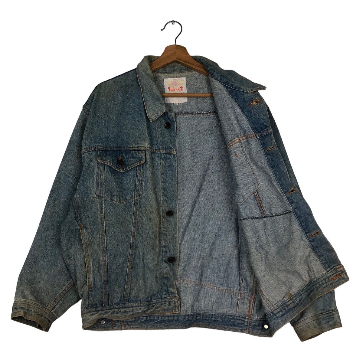 Hysteric Glamour 🔥Vintage Trucker Denim Jacket Radio FM Japan Biker Wear Size US M / EU 48-50 / 2 - 11 Thumbnail