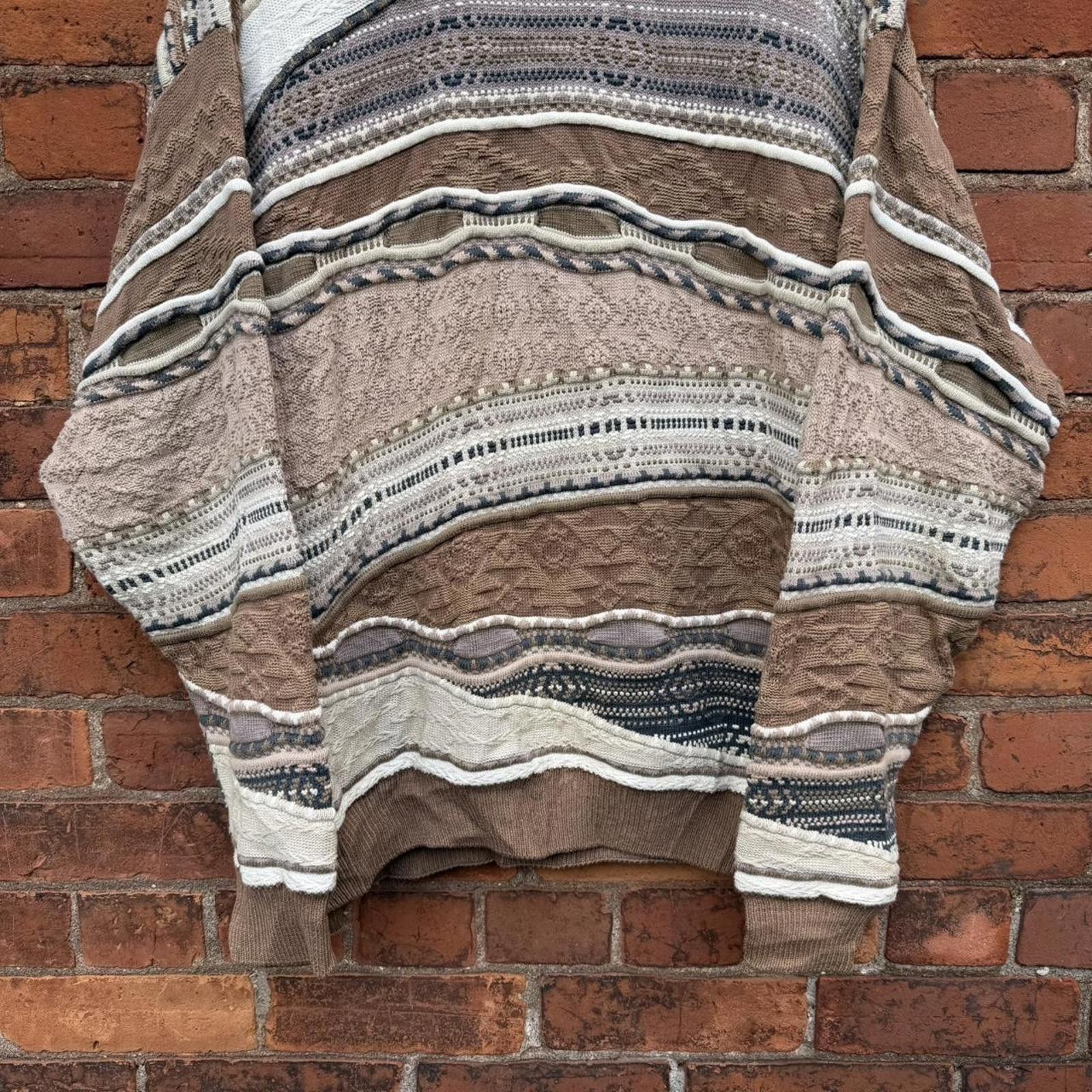Other vintage crossings coogi style 3D knit sweater L/XL Size US L / EU 52-54 / 3 - 3 Thumbnail
