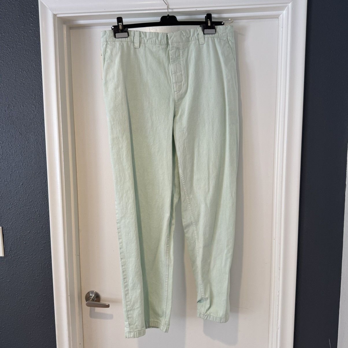 Green Jil Sander Cotton Pants Size 54 NWT New Pigment Dyed