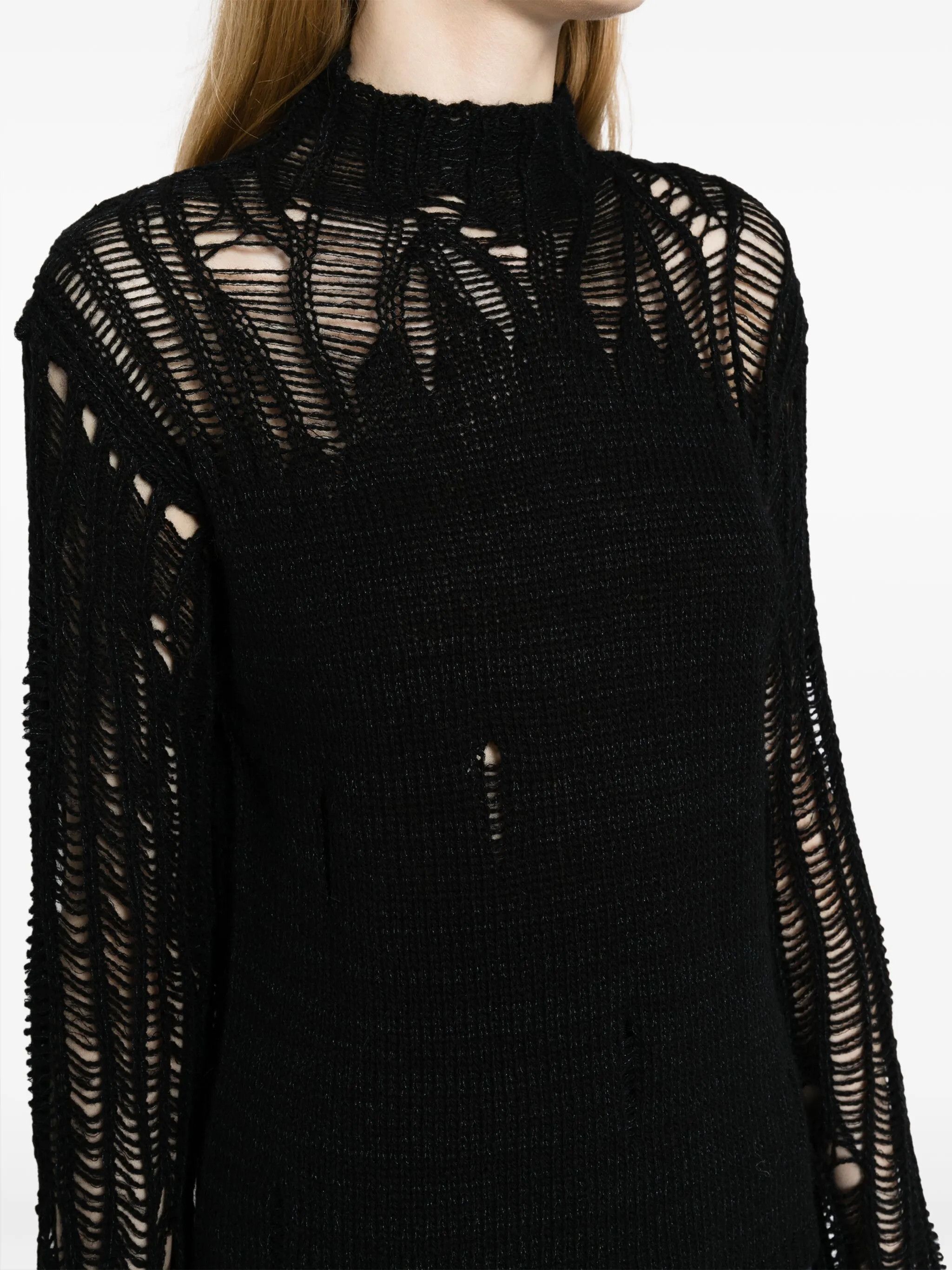 Chloe o1y0825 Turtleneck Sweater in Black Size L / US 10 / IT 46 - 2 Thumbnail