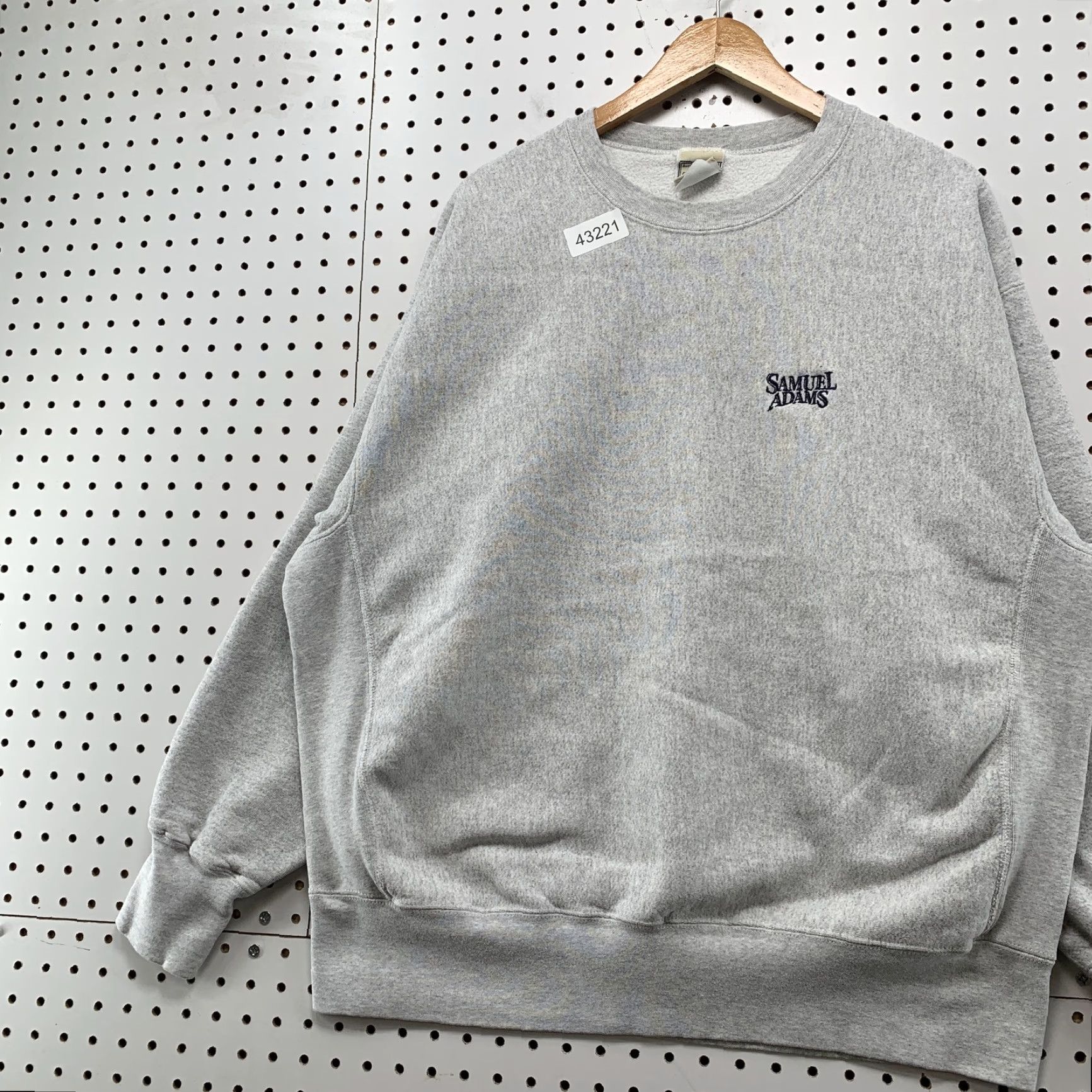 Lee Samuel Adams Crewneck Sweatshirt Mens 2XL Gray Pullover Embroidered Shirt Size US XXL / EU 58 / 5 - 2 Thumbnail