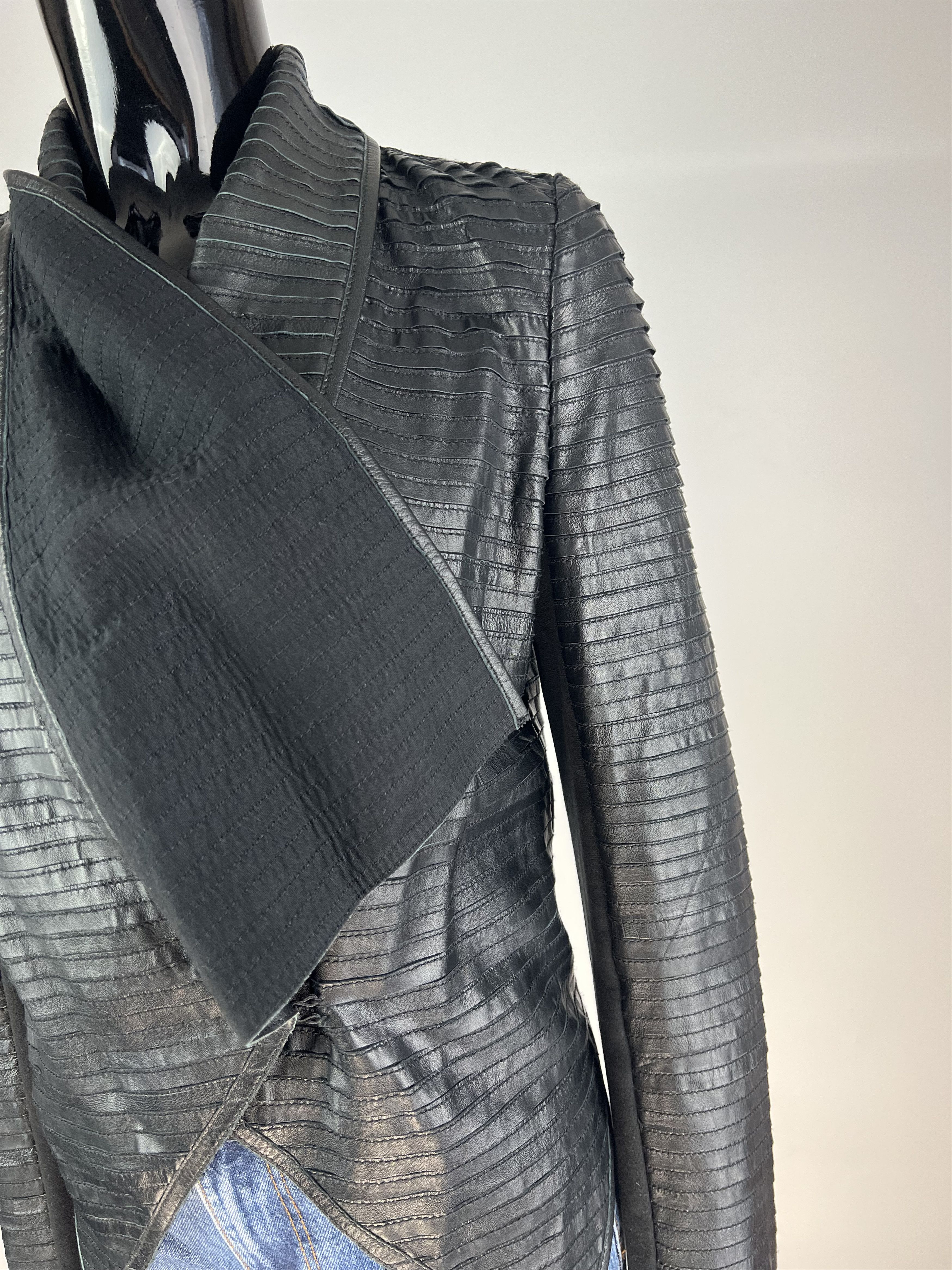 Designer Freaky Nation Women's Asimmetrical Leather Jacket Size M Size M / US 6-8 / IT 42-44 - 9 Thumbnail