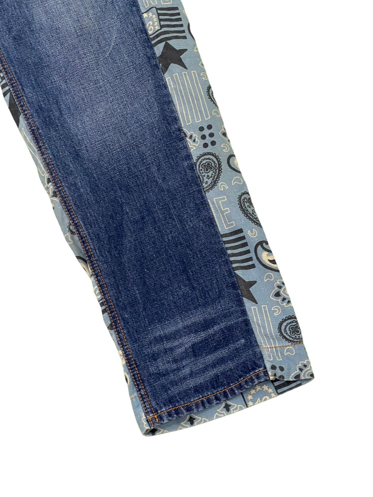 Issey Miyake Paisley Bandana Ne Net Hybrid Jeans Baggy Tapered 6🟦9 Size US 32 / EU 48 - 10 Thumbnail