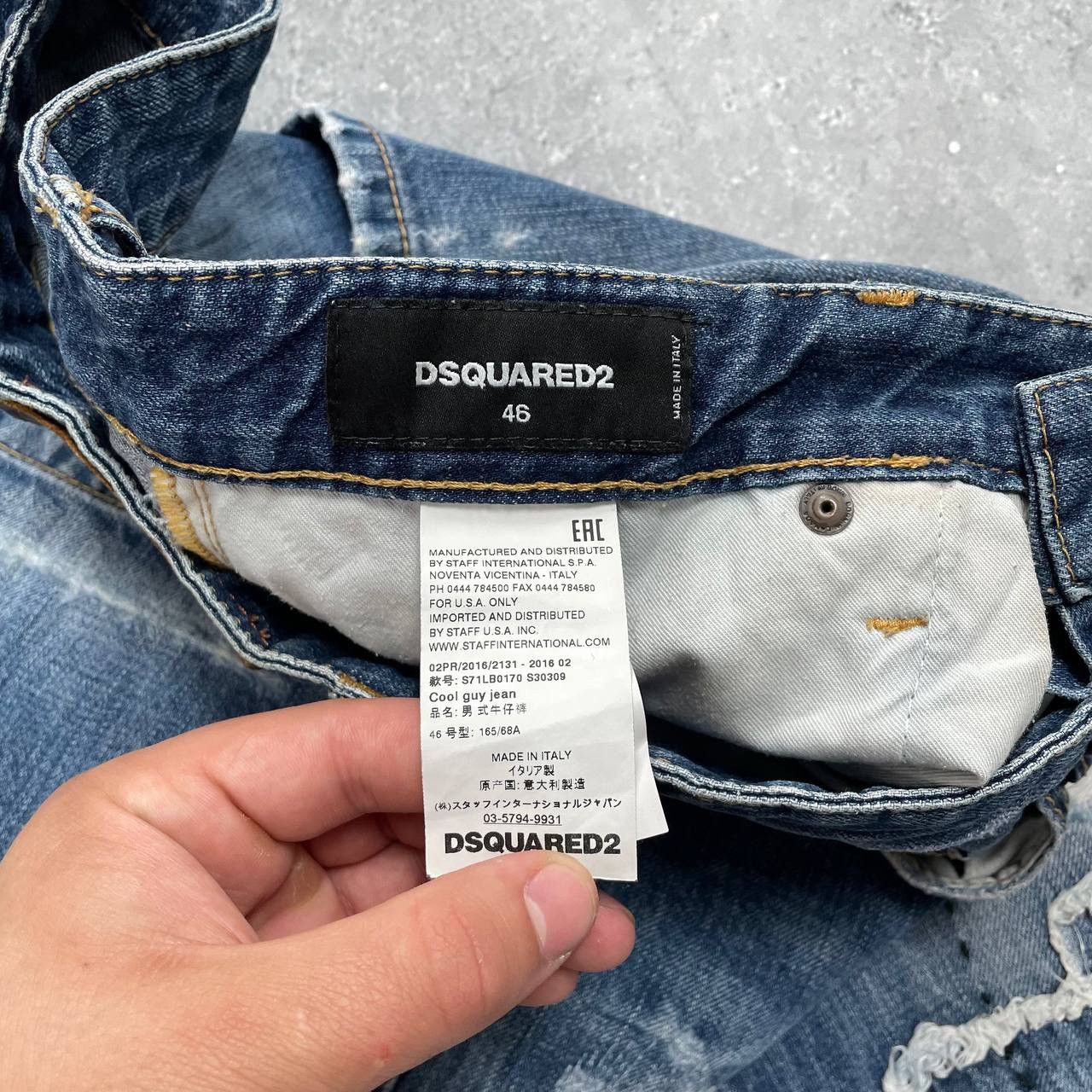 Dsquared2 Dsquared2 Distressed Denim Cool Guy Jeans Blue Size 46 Size US 31 - 18 Thumbnail