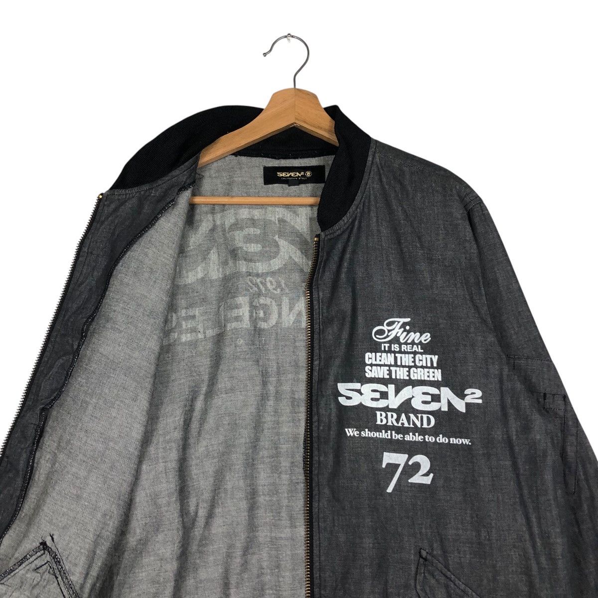 Japanese Brand 📌Vintage Bomber Jacket Seven2 Los Angeles Little Tokyo Size US XL / EU 56 / 4 - 13 Thumbnail