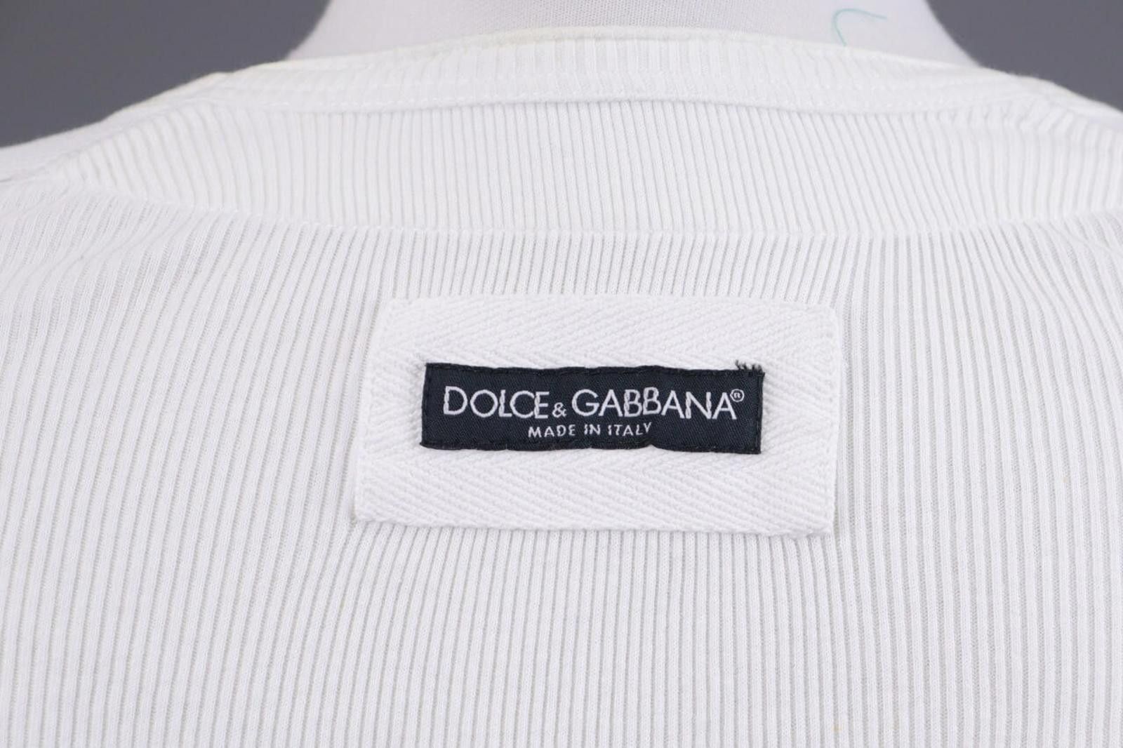 Dolce & Gabbana Dolce&Gabanna White V-Neck Pullover Size 46 Size S / US 4 / IT 40 - 10 Thumbnail