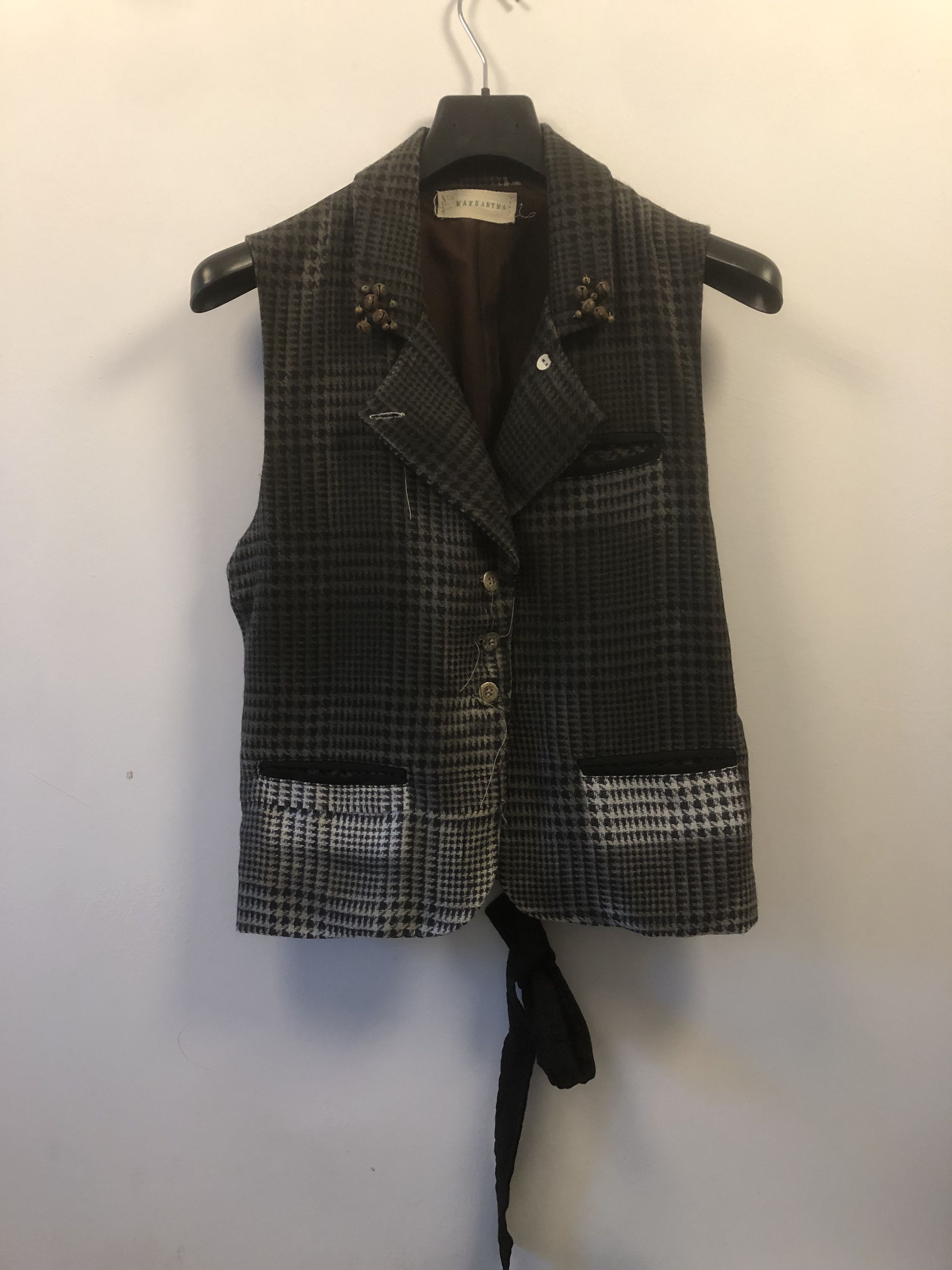 Mavranyma MAVRANYMA - pied de poule dyed vest Size M / US 6-8 / IT 42-44 - 3 Thumbnail