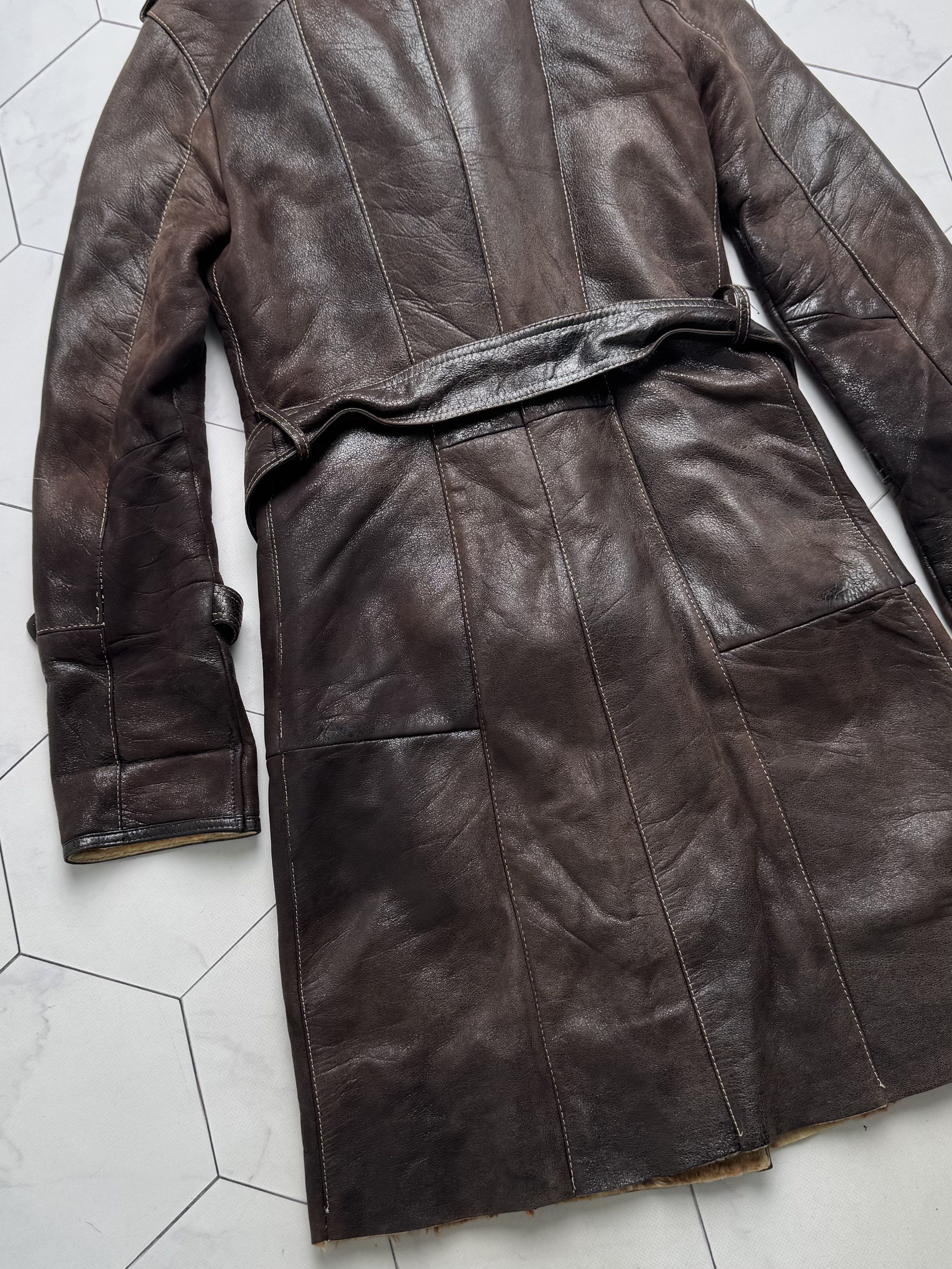 Vintage Vintage Real Sheepskin Coat With Belt (B250)D15E2 Size XS / US 0-2 / IT 36-38 - 15 Thumbnail