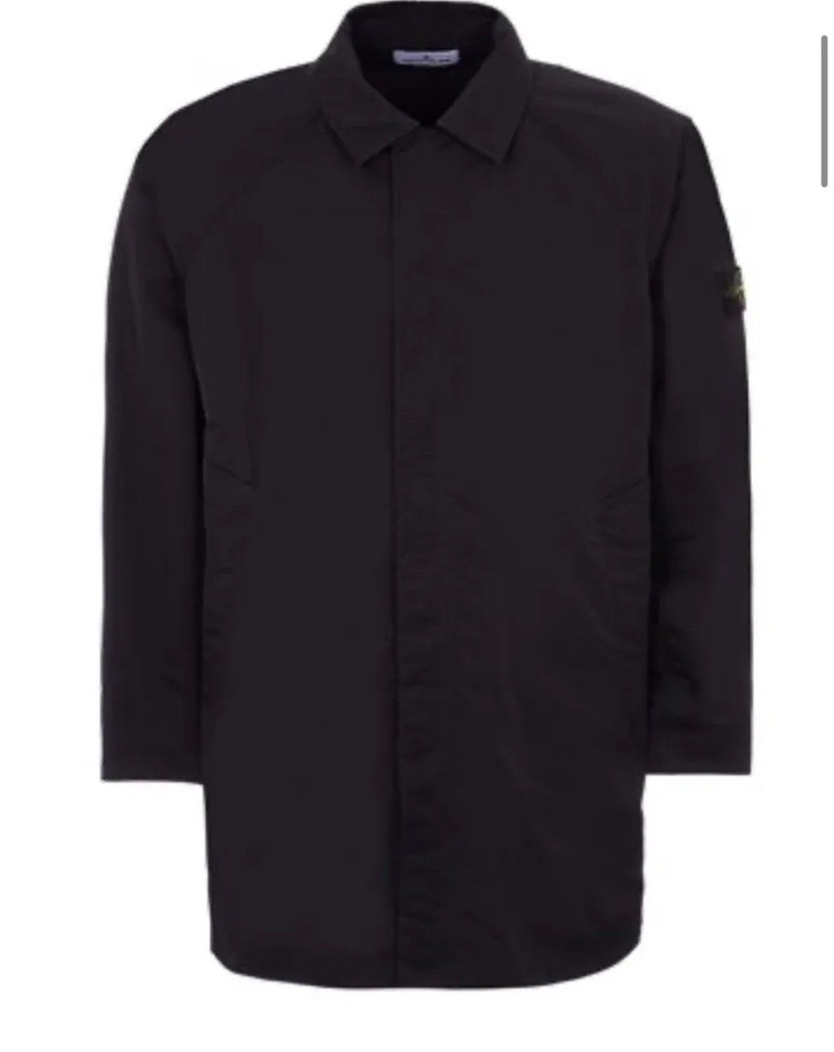 image of Stone Island 70730 Hyper Dense Nylon Raso Rain Coat Black, Men's (Size Medium)