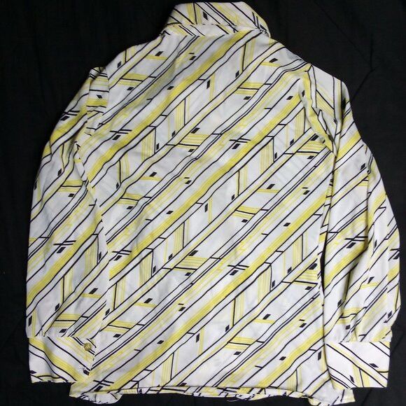 Jantzen Vintage Jantzen MCM Geometric Op Art Polyester Disco Shirt Size L / US 10 / IT 46 - 5 Thumbnail
