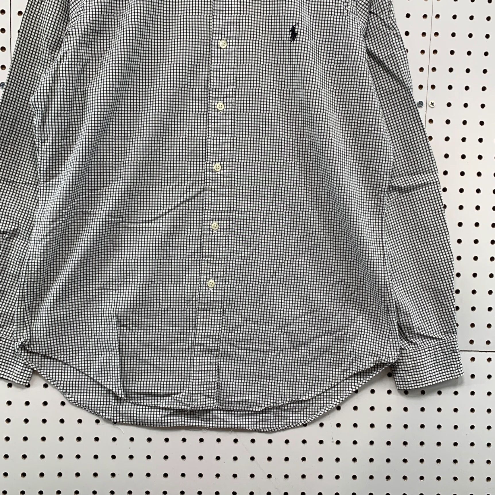Polo Ralph Lauren VINTAGE Polo Ralph Lauren Button Down Shirt Mens Large Gray Check Long Sleeve Collared 90s Size US L / EU 52-54 / 3 - 6 Thumbnail