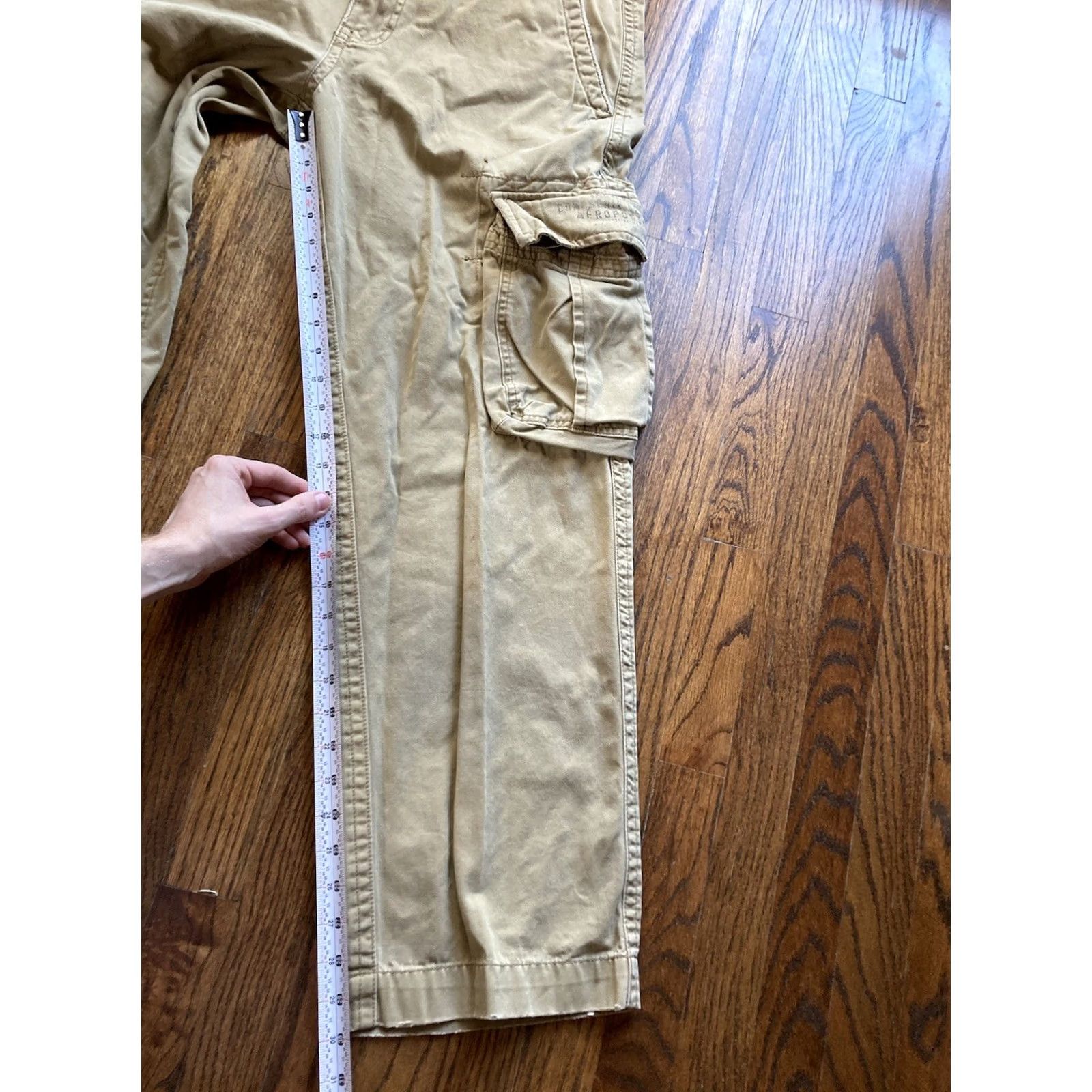 Vintage VINTAGE Aeropostale Cargo Pants Mens 32x32 Beige Baggy Y2K Military Size US 32 / EU 48 - 5 Thumbnail