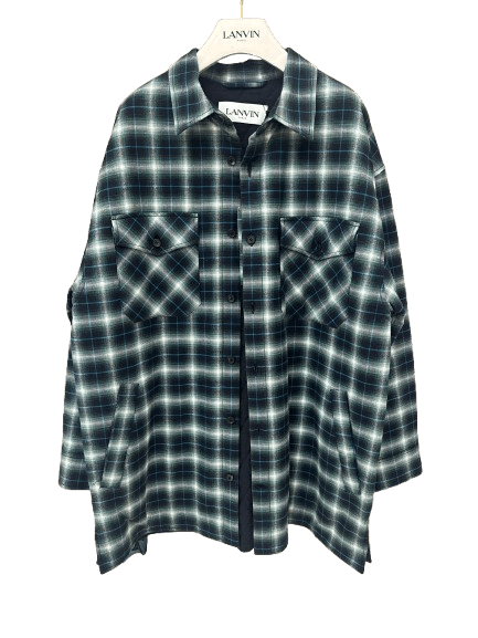 Lanvin o1w1db10225 Oversized Quilted Overshirt in Multicolor Size US S / EU 44-46 / 1 - 1 Thumbnail