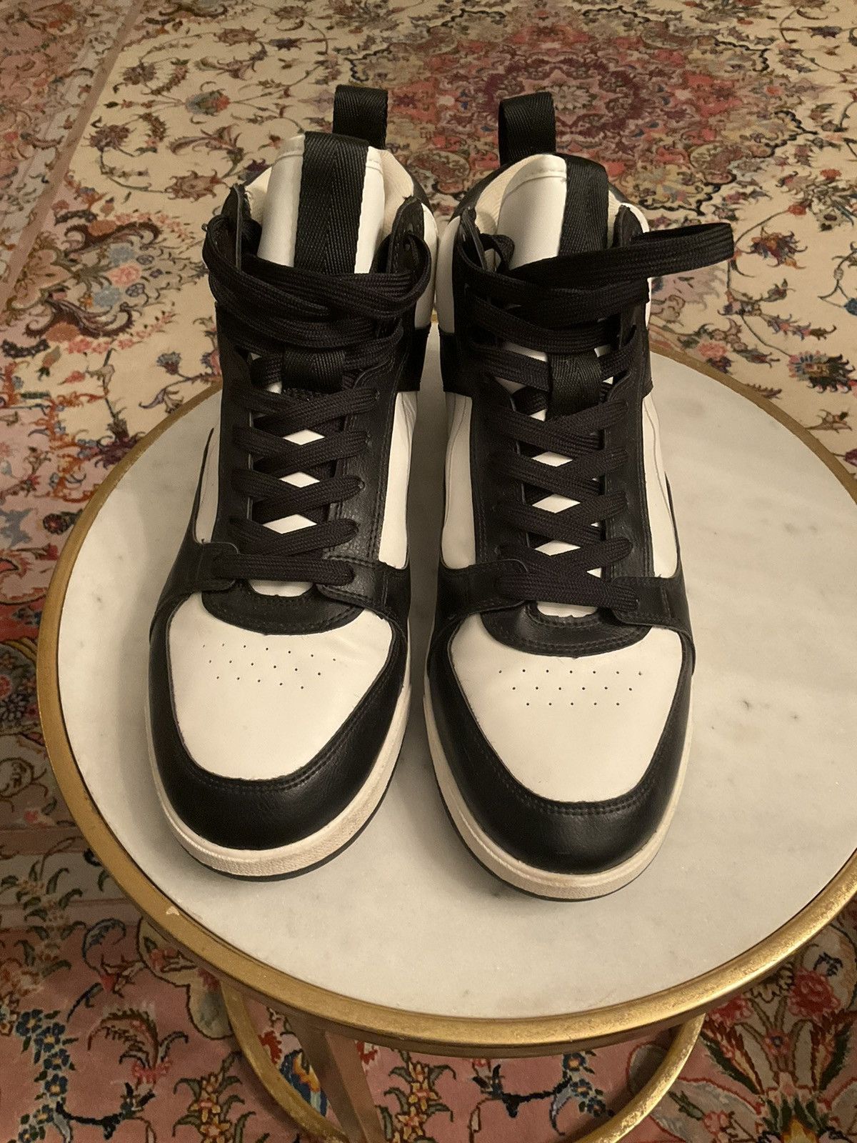 H&M H&M Black and White High Top Sneakers Size US 10.5 / EU 43-44 - 2 Thumbnail