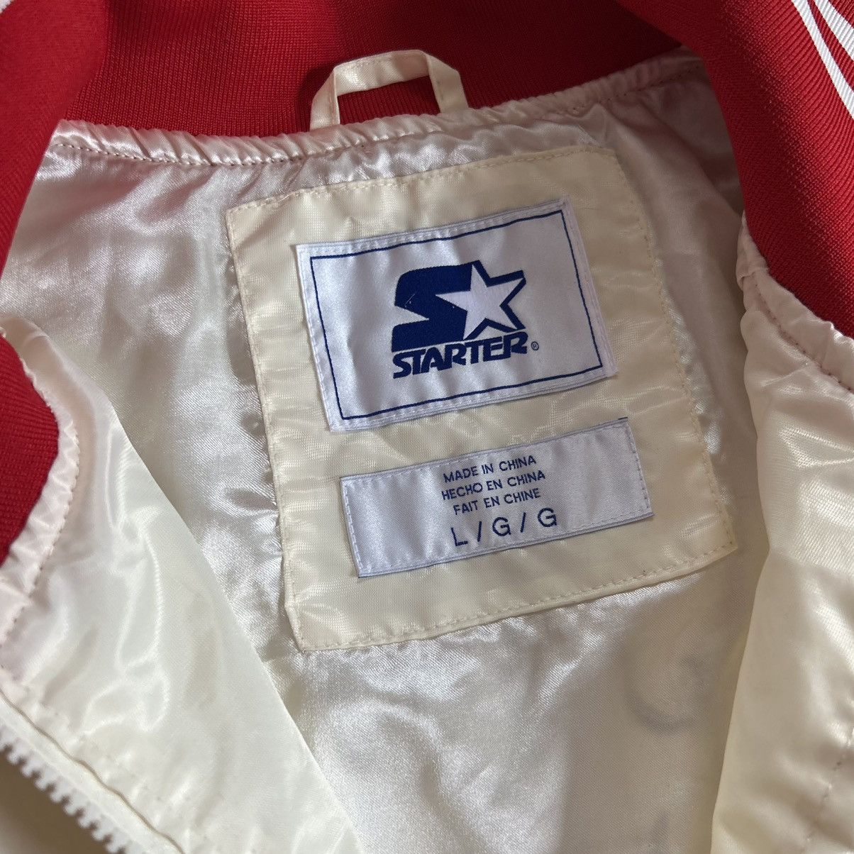 Starter CREAM CiNCiNNATi REDS SATiN MLB DUGOUT BULLPEN WiNDBREAKER Size US L / EU 52-54 / 3 - 8 Thumbnail