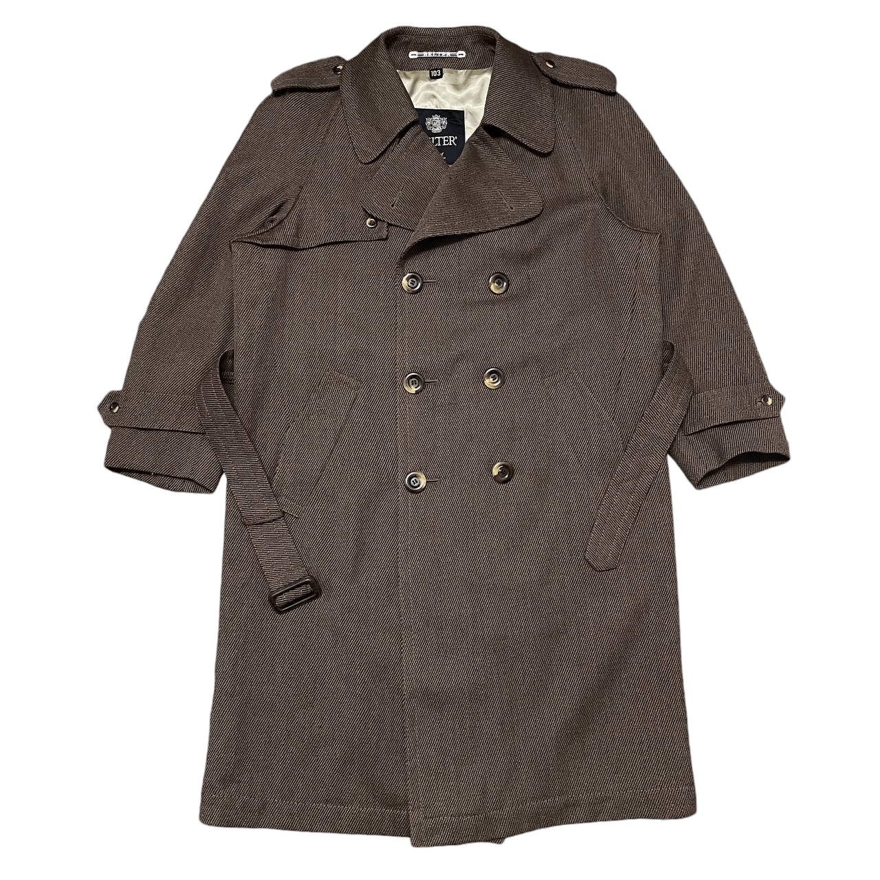 Japanese Brand Vintage Belter Made in Japan Wool Long Coat Double Breast Size US L / EU 52-54 / 3 - 1 Thumbnail