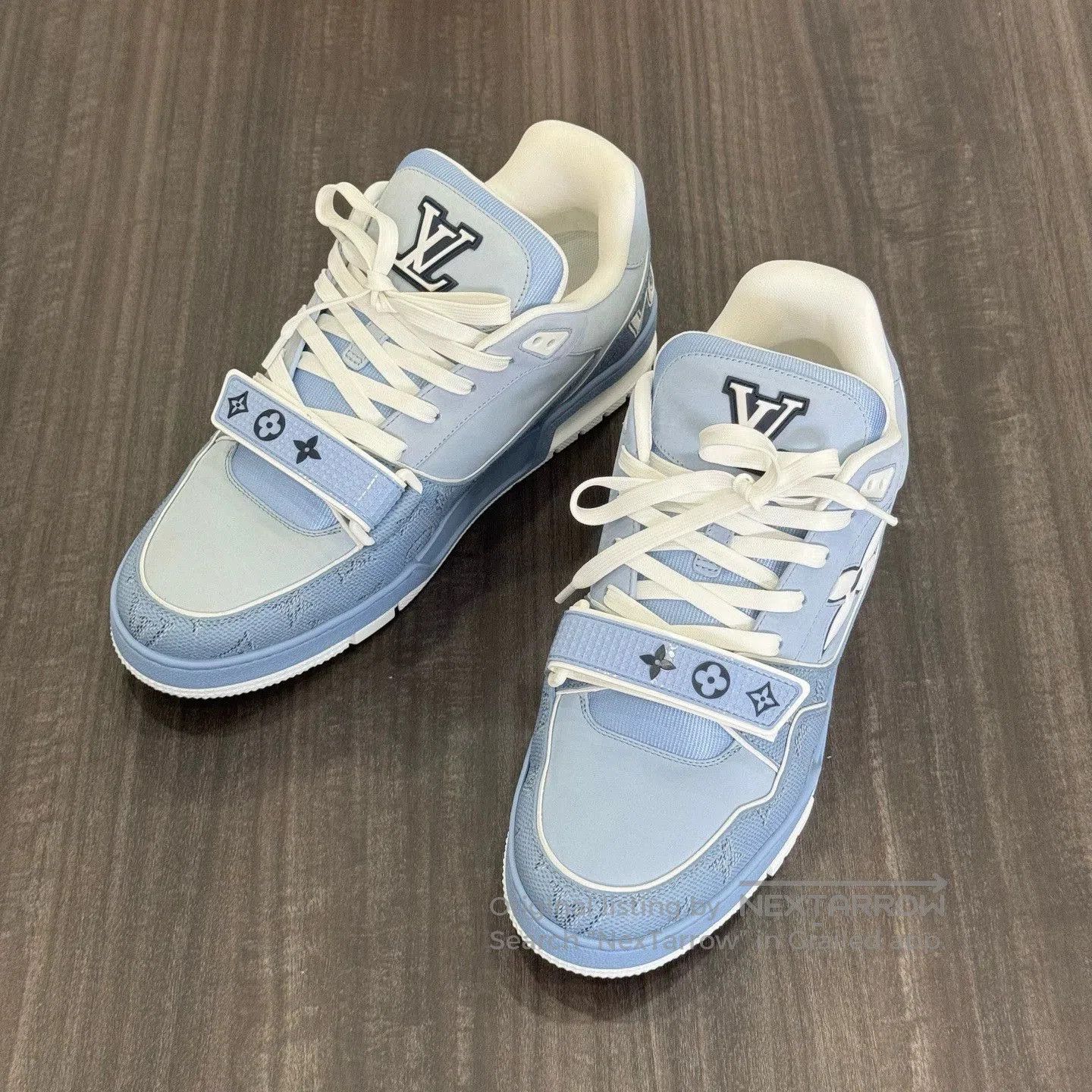 Louis Vuitton Louis Vuitton New Trainer Blue Sneakers. Size US 10.5 / EU 43-44 - 2 Thumbnail