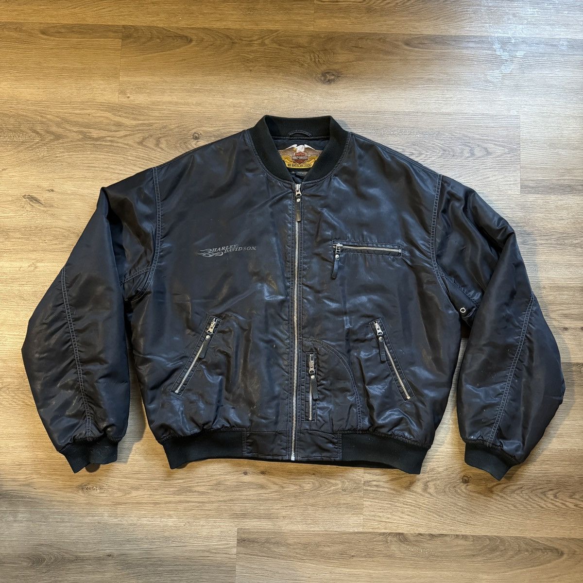 Harley Davidson × Vintage Vintage Harley Davidson MA-1 Nylon 