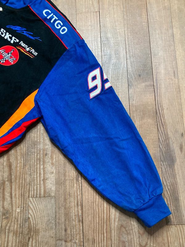 NASCAR Jeff Burton Nascar Jacket Vintage 90's Size US XL / EU 56 / 4 - 3 Thumbnail