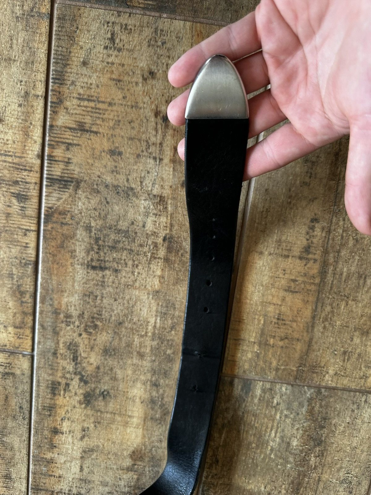 Genuine Leather Leather belt , black, 109 cm classic Size ONE SIZE - 5 Thumbnail