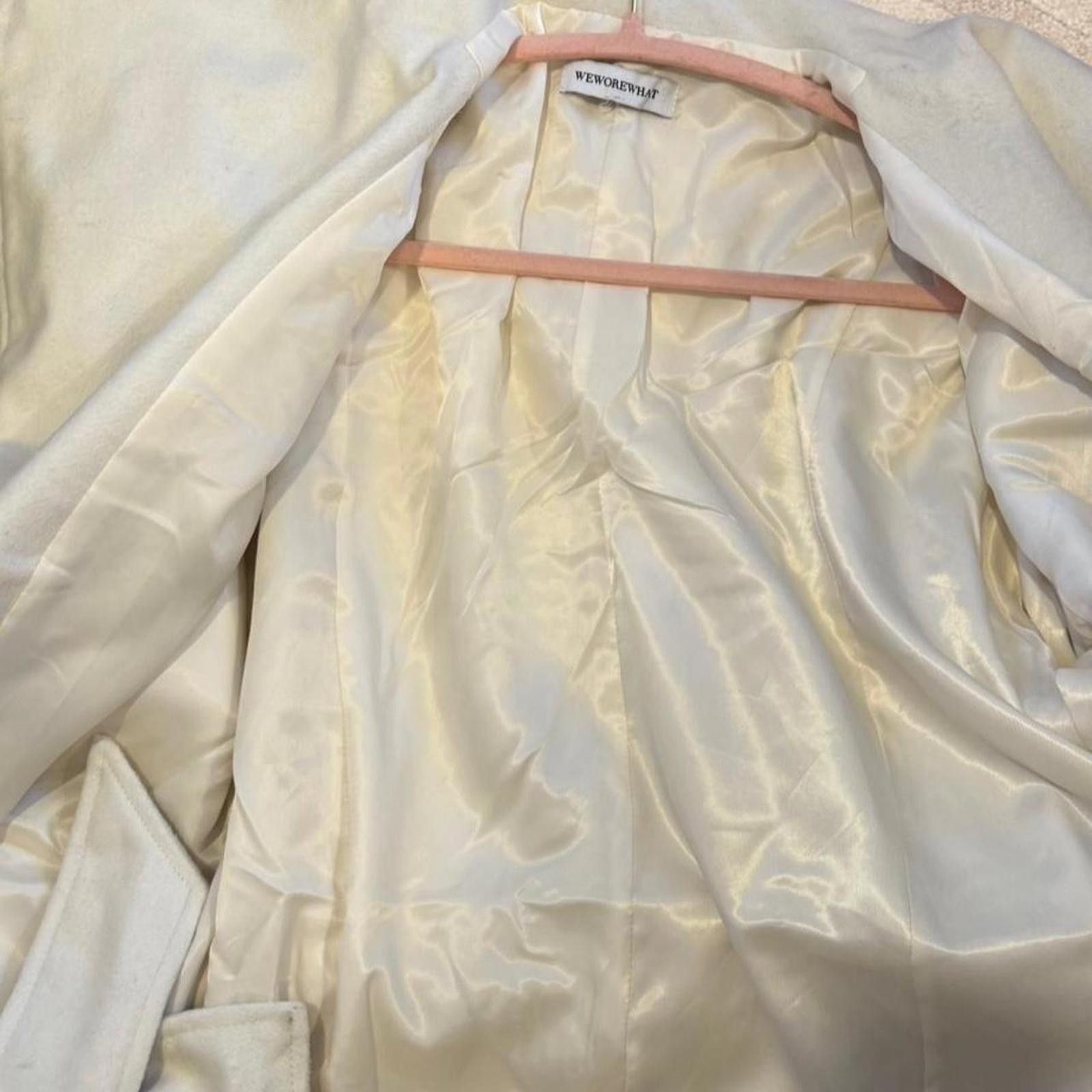 Other Brand new WEWOREWHAT cream belted coat Size XS / US 0-2 / IT 36-38 - 5 Thumbnail