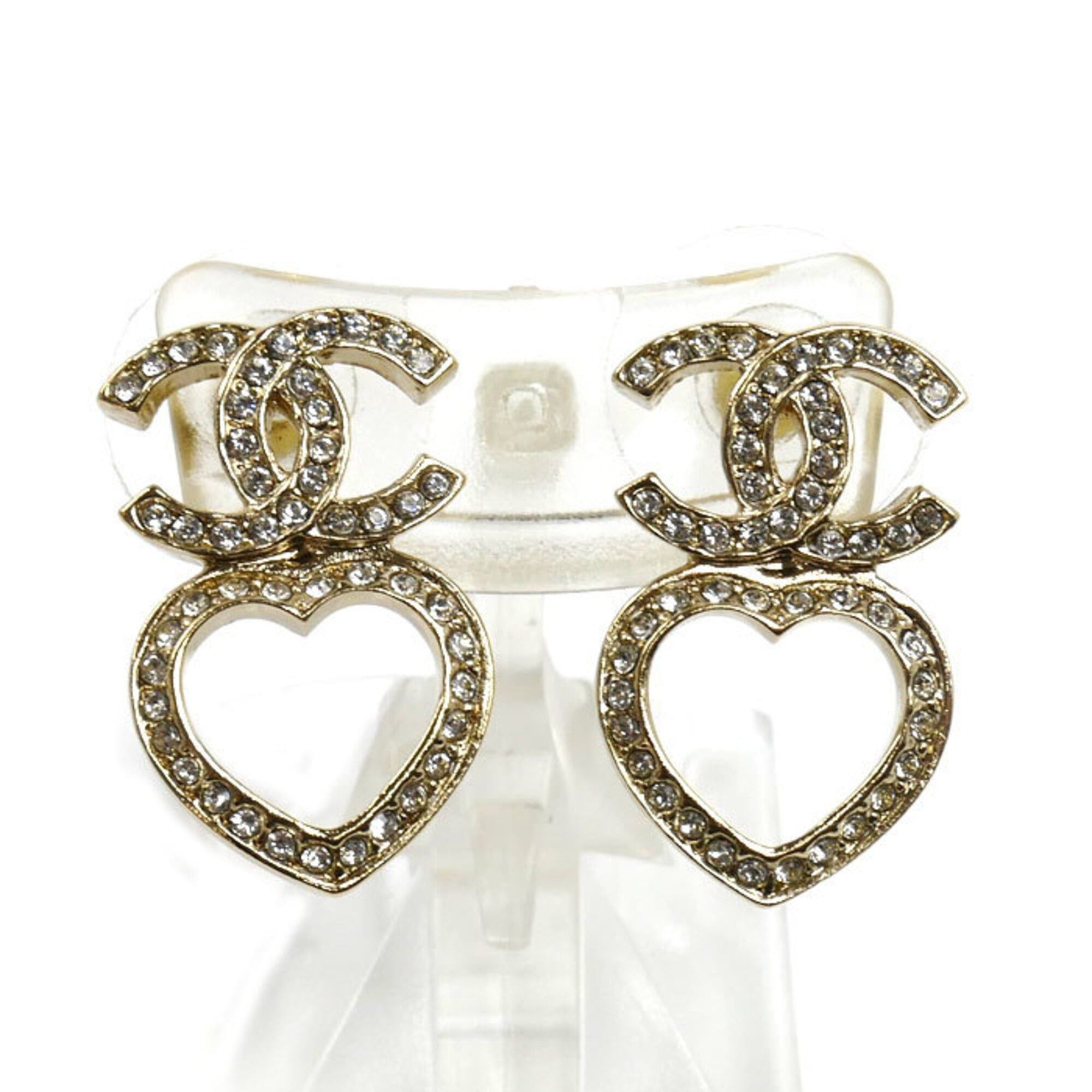 Chanel CHANEL GP Coco Mark Heart Earrings ABB665 4.6g Women's Size ONE SIZE - 1 Thumbnail