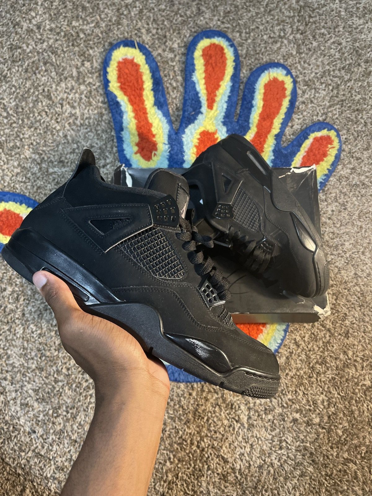 Jordan Brand Jordan 4 Retro “Black Cat” 2020 Size US 13 / EU 46 - 1 Thumbnail