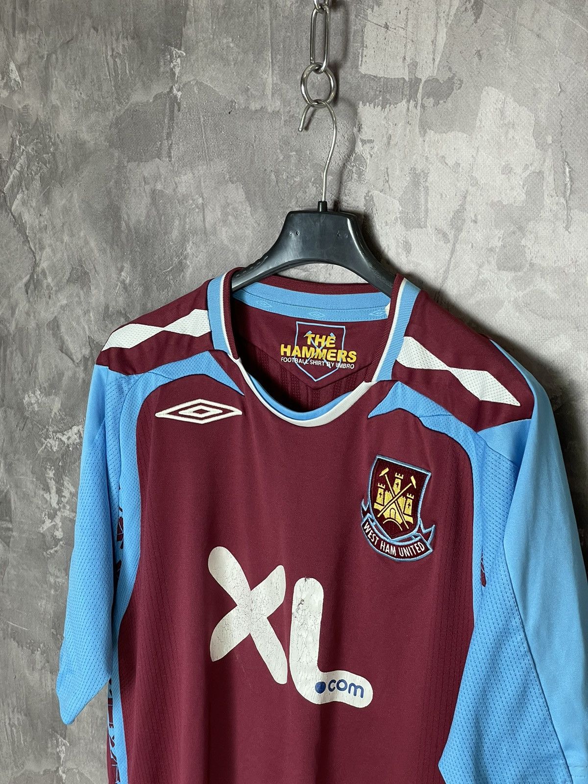 Umbro × Vintage WEST HAM UNITED 2008 2009 AWAY FOOTBALL SHIRT SOCCER JERSEY Size US M / EU 48-50 / 2 - 7 Thumbnail