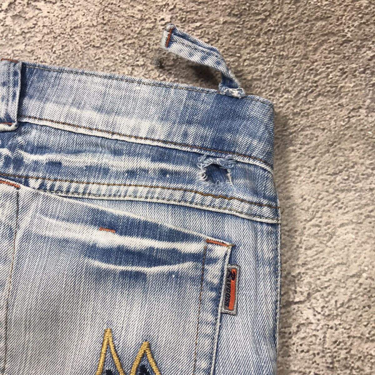 Vintage Vintage Y2K Baggy Flared Distressed Jeans Skate Grunge 27 Size 27" / US 4 / IT 40 - 5 Thumbnail