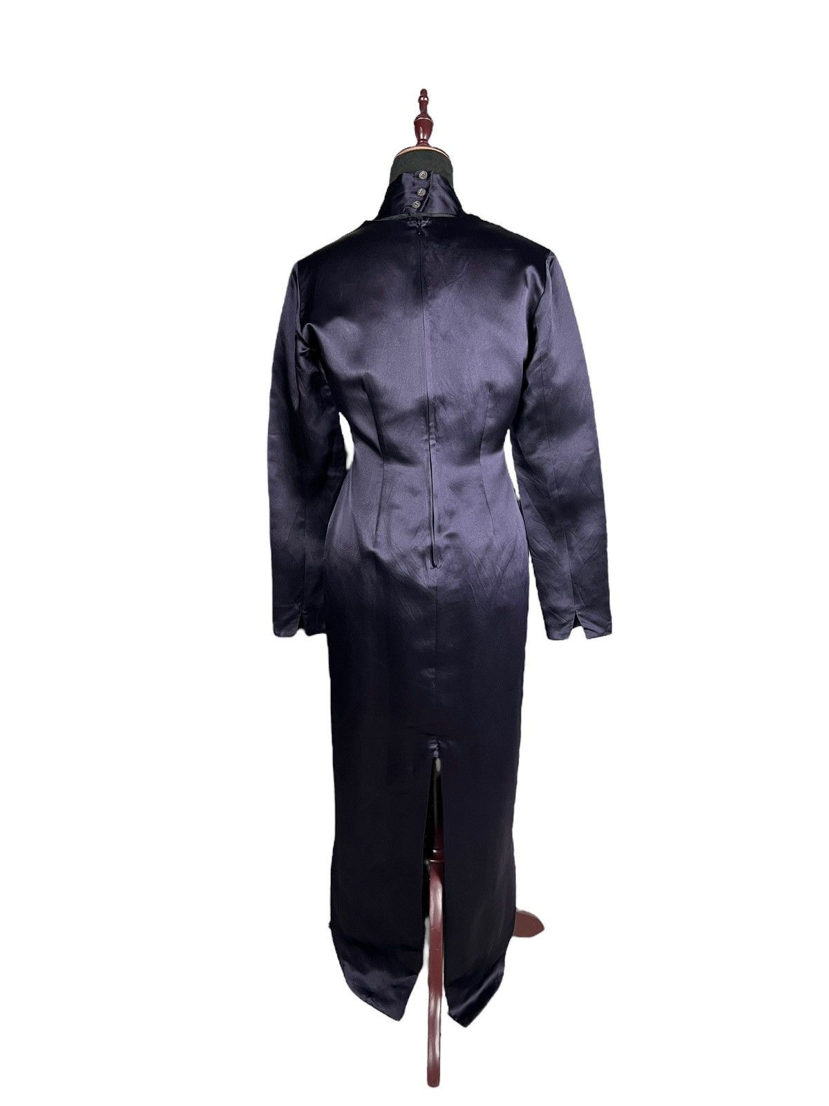 Romeo Gigli Archive 1990 Romeo Gigli Dark Purple Silk Maxi Dress Size S / US 4 / IT 40 - 21 Thumbnail