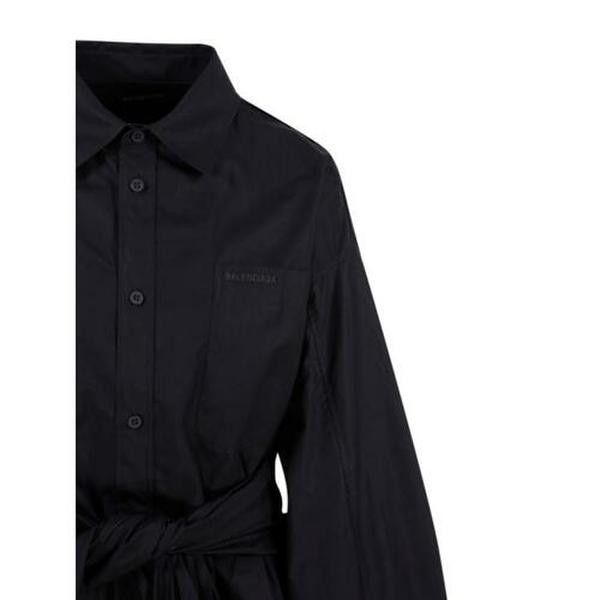 Balenciaga o1bcso1str1124 Cut Up Shirt Large Fit in Black Size S / US 4 / IT 40 - 4 Thumbnail