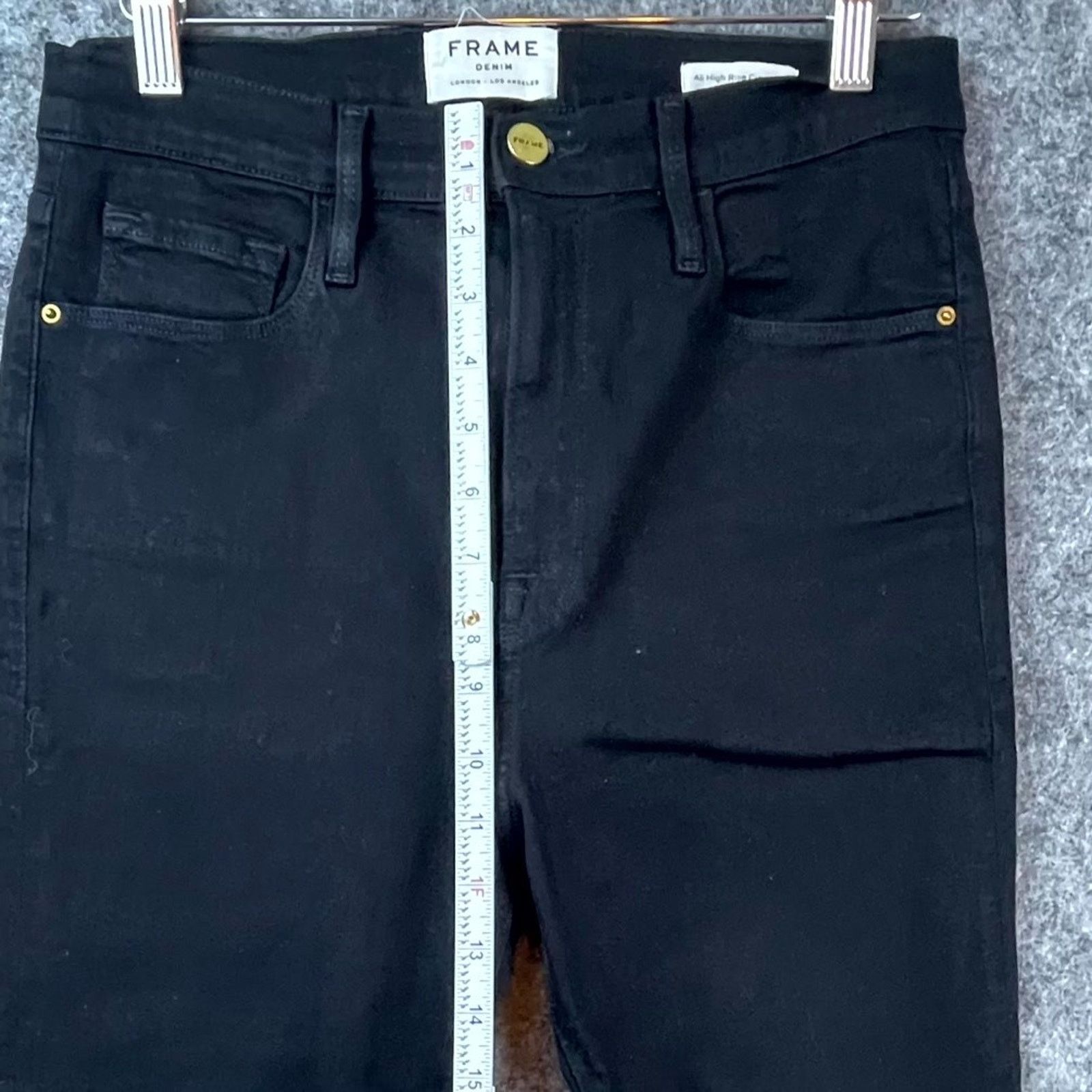 Frame Frame Denim Jeans Women 29 Noir Ali High Rise Cigarette Size 29" - 7 Thumbnail
