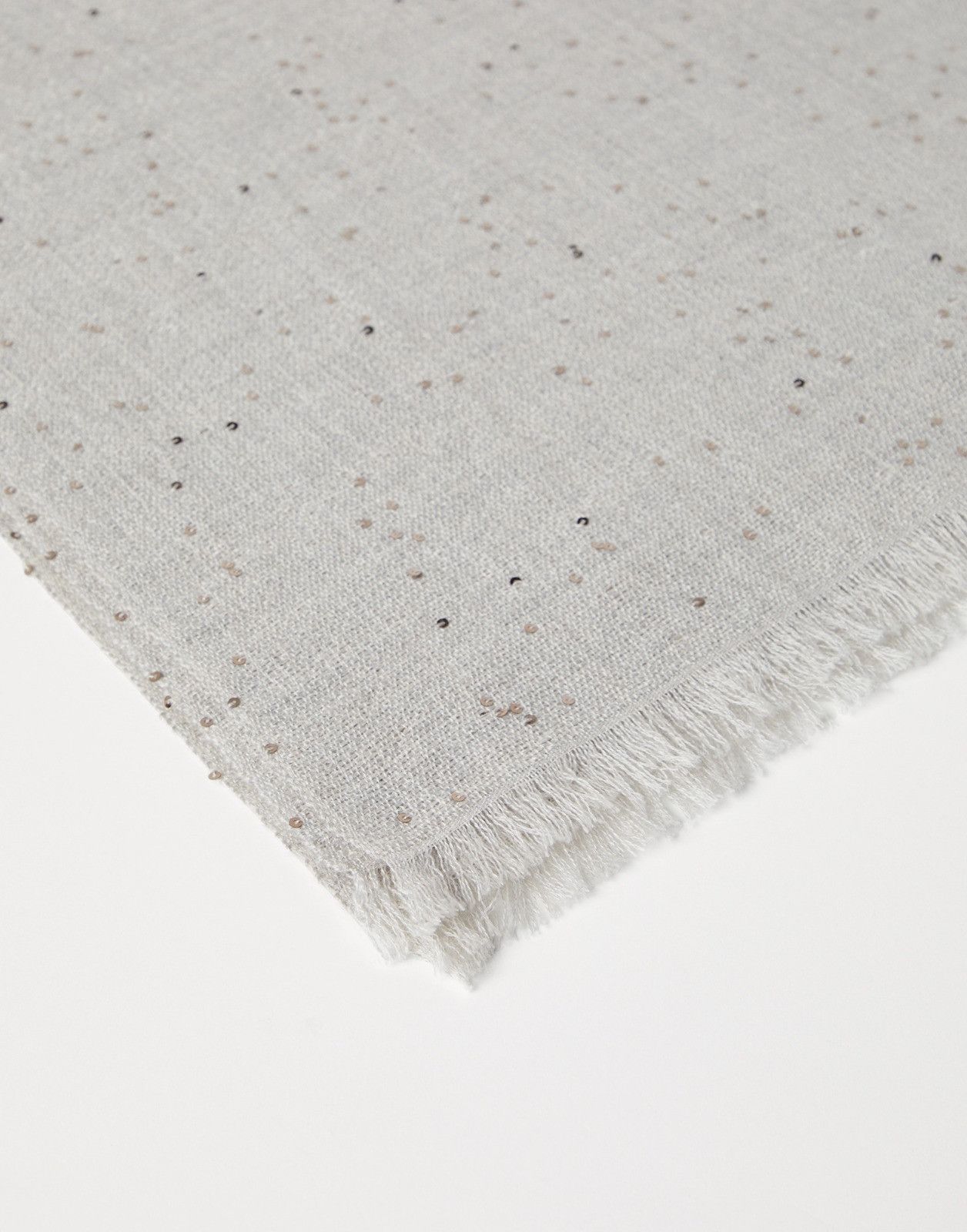 Brunello Cucinelli o1la1rc1a0625 Size: OS / Scarf in Ivory Size ONE SIZE - 2 Thumbnail