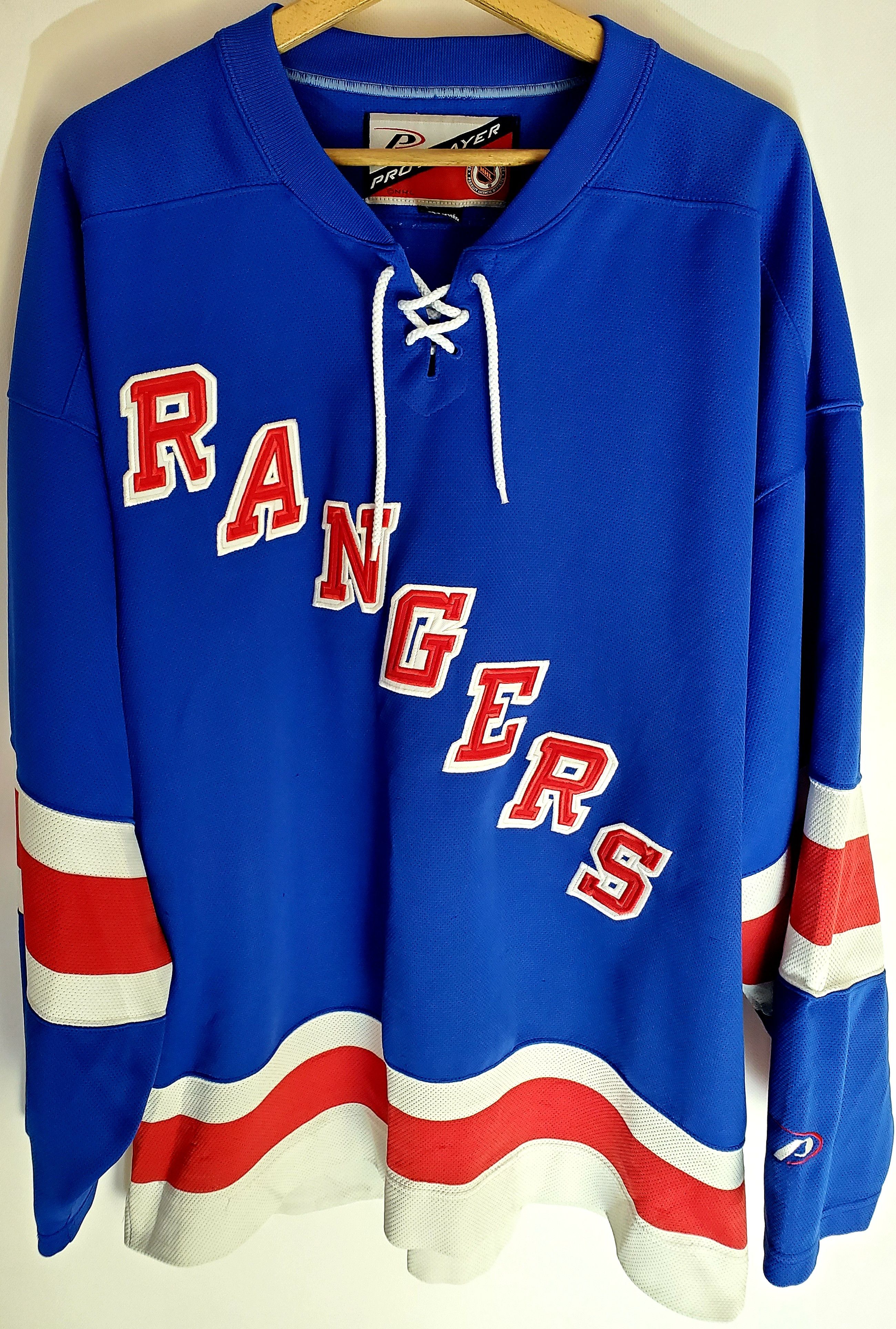 NHL × Vintage New York Range Pro Player Home NHL Hockey Jersey Vintage 90s Size US XL / EU 56 / 4 - 1 Thumbnail