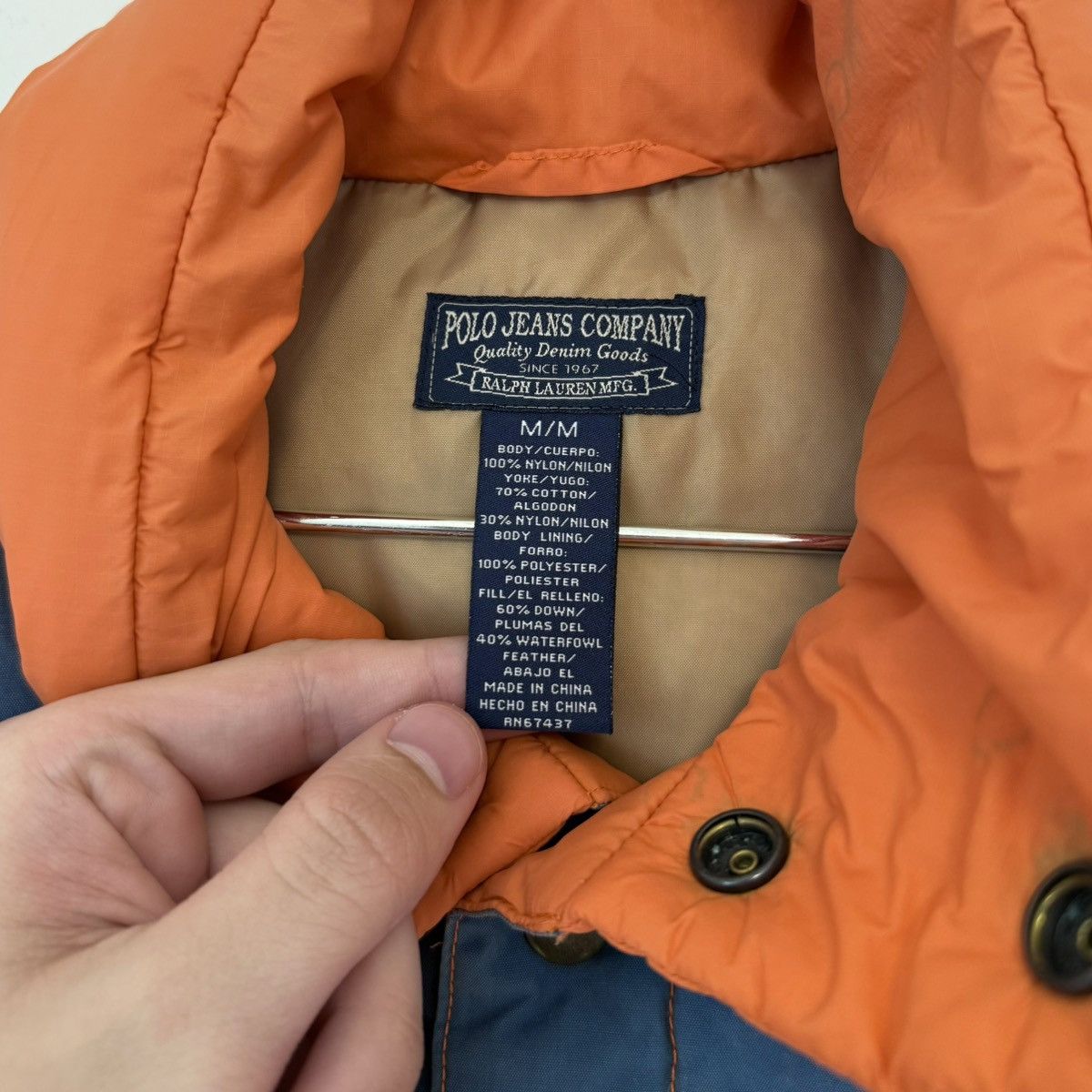 Polo Ralph Lauren Vtg 2000s Polo Ralph Lauren Jeans Co Yoke Down Puffer Vest Size US M / EU 48-50 / 2 - 7 Thumbnail