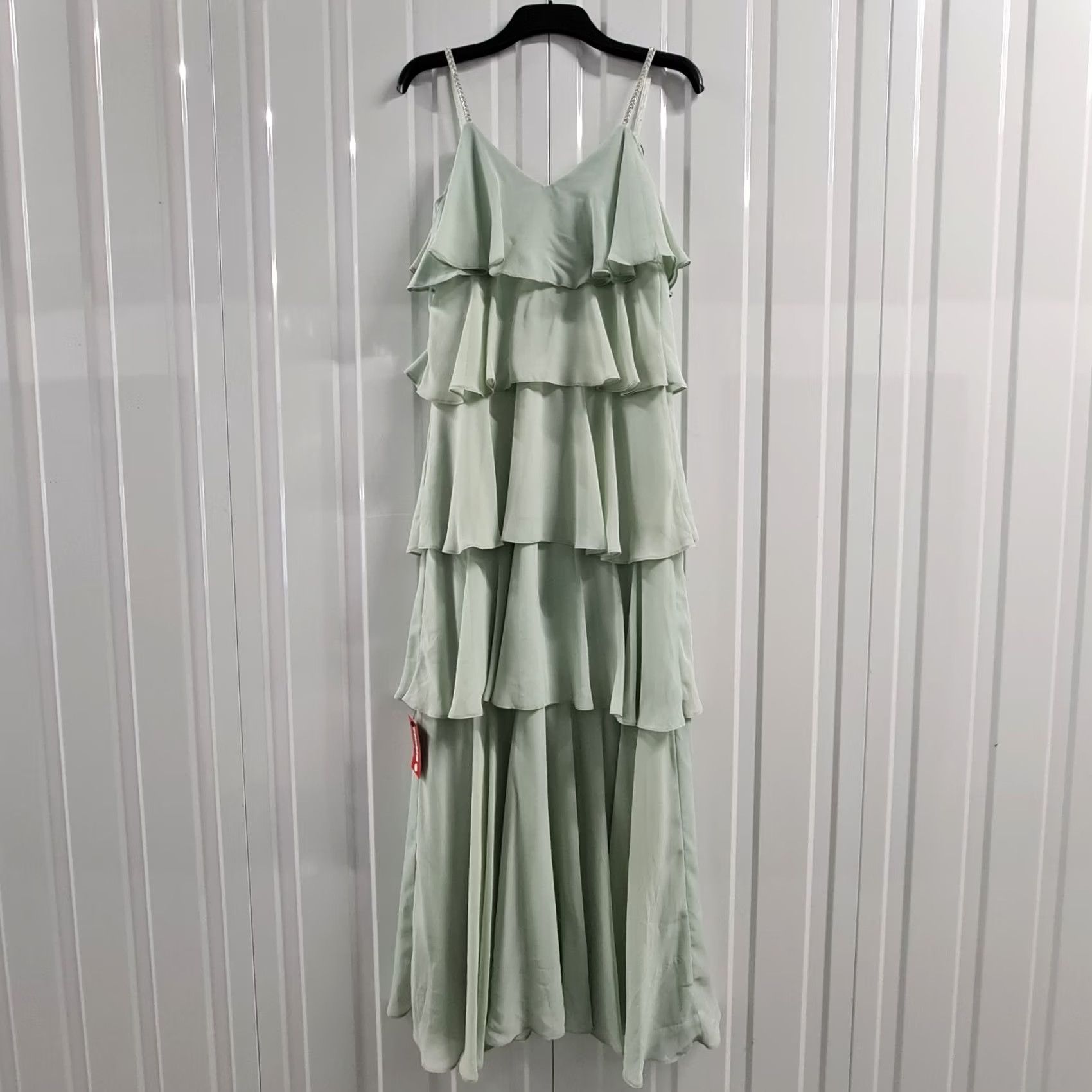 Vintage Ariella London Dress Womens 8 Alma Green Sleeveless Maxi Tiered Size M / US 6-8 / IT 42-44 - 2 Thumbnail