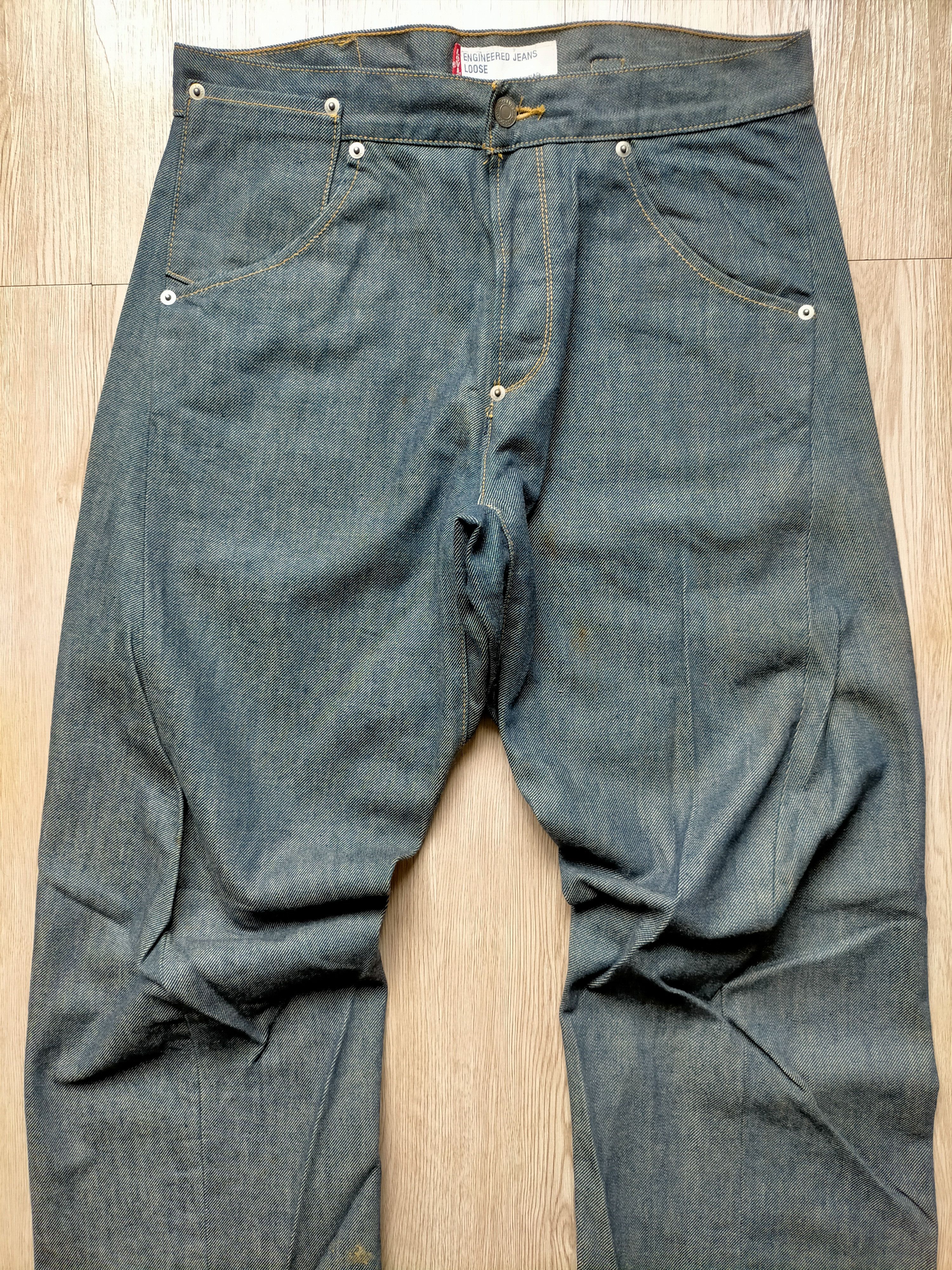 Levi's 2000s Levis Engineered Twist Leg Loose Rusty Denim Pants Size US 30 / EU 46 - 7 Thumbnail